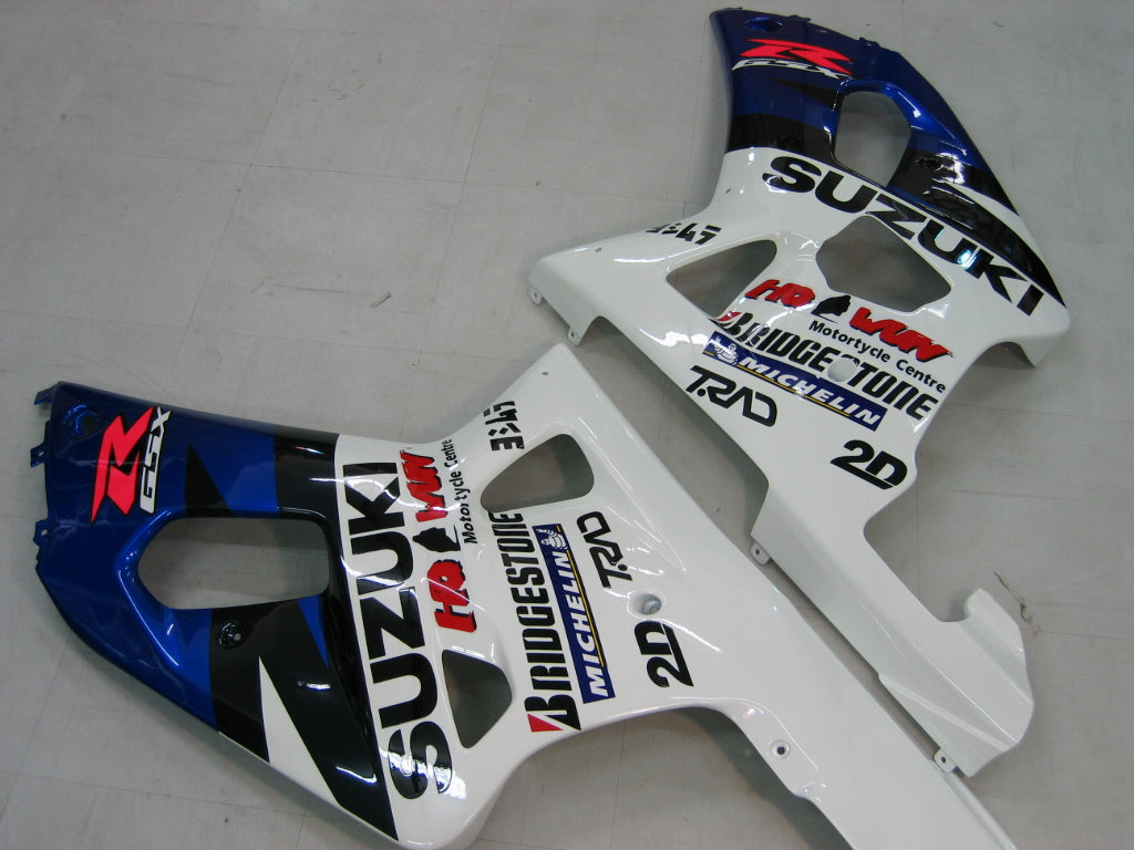 For GSXR600 2001-2003 Bodywork Fairing Blue ABS Injection Molded Plastics Set