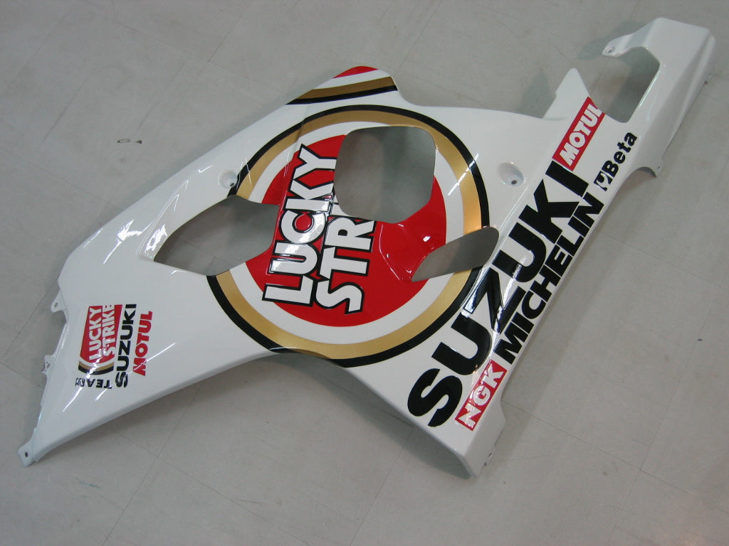 Amotopart Carénages 2004-2005 Suzuki GSXR 600 750 Blanc & Rouge Lucky Strike Generic