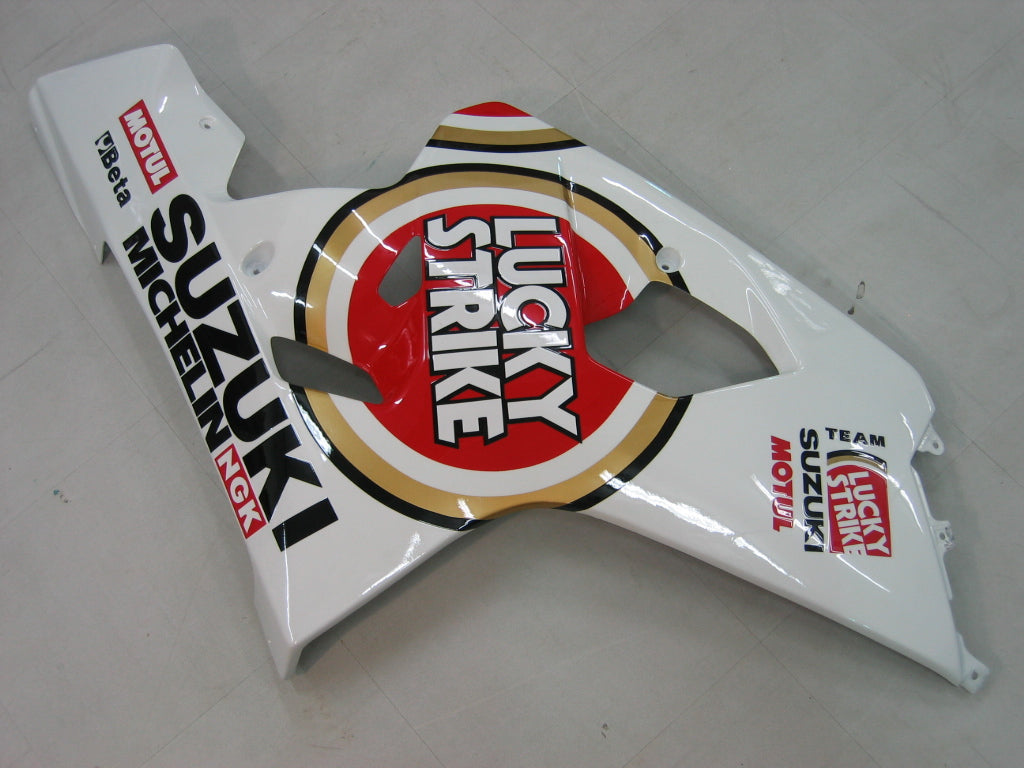 Amotopart Carénages 2004-2005 Suzuki GSXR 600 750 Blanc & Rouge Lucky Strike Generic