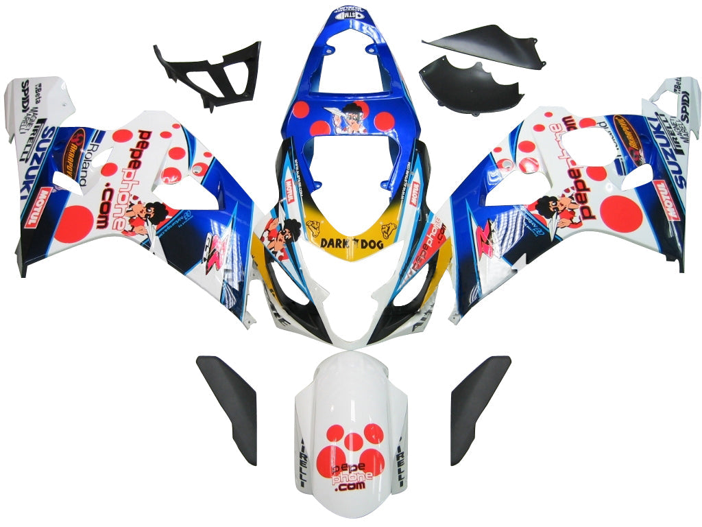 Amotopart Stroomlijnkappen 2004-2005 Suzuki GSXR 600 750 Multi-Color pepephone Generiek