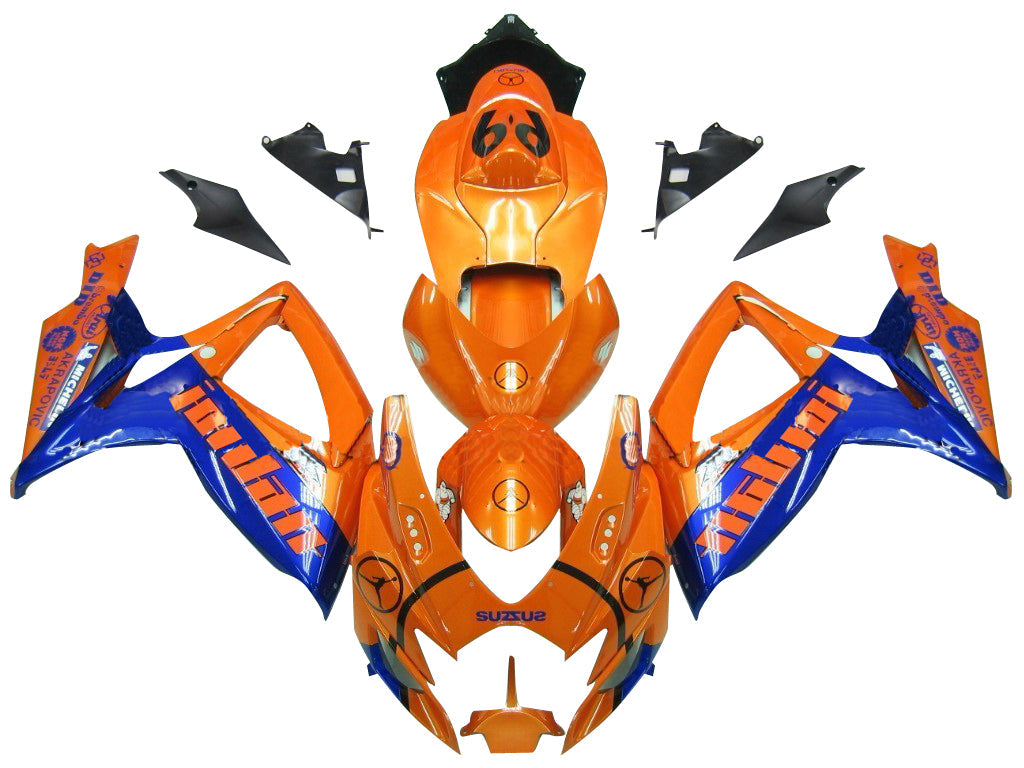 Amotopart Kuip 2006-2007 Suzuki GSXR 600 750 Oranje en Blauw Jordan Generiek