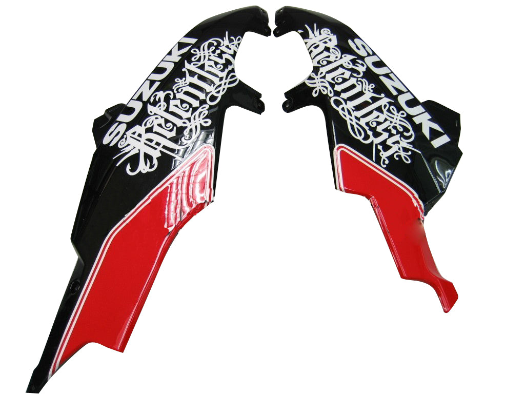 Amotopart Fairings 2008-2010 Suzuki GSXR 600 750 Musta punainen Relentless Generic