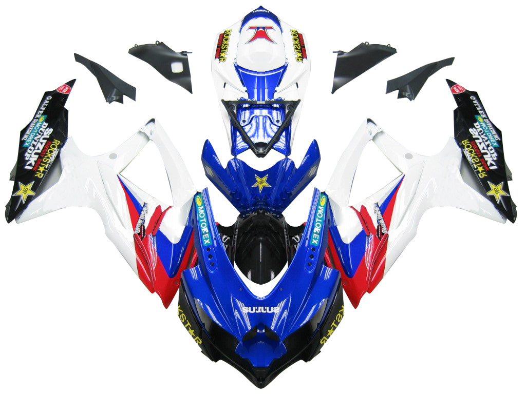 Amotopart Stroomlijnkappen 2008-2010 Suzuki GSXR 600 750 Blauw Rood Wit GSXR Generiek