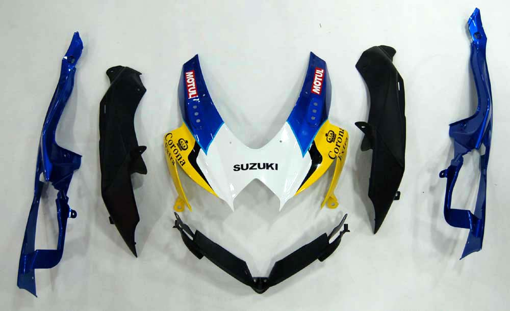 Amotopart stroomlijnkappen 2008-2010 Suzuki GSXR 600 750 Geel Blauw Alstare Corona Generiek