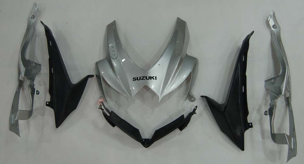 Carenados Amotopart 2008-2010 Suzuki GSXR 600 750 Plata Negro GSXR Genérico