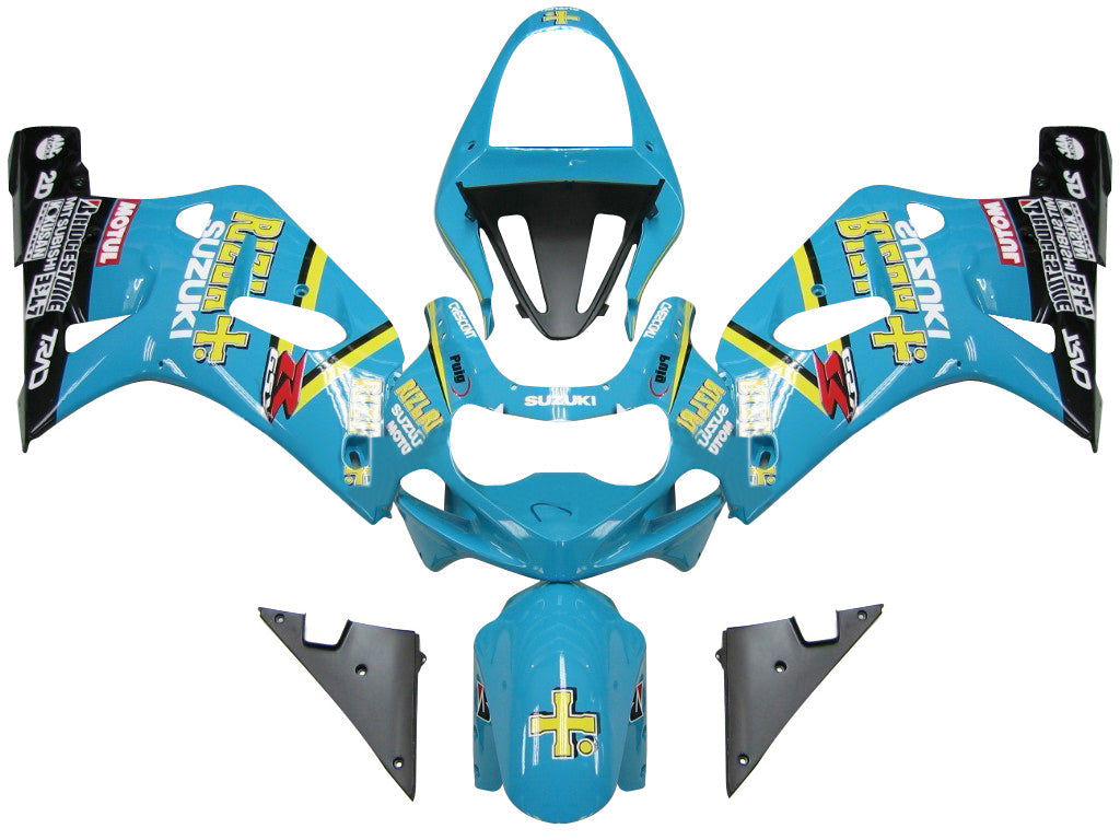 Amotopart Stroomlijnkappen 2001-2003 Suzuki GSXR 750 Blauw Zwart Rizla Generiek