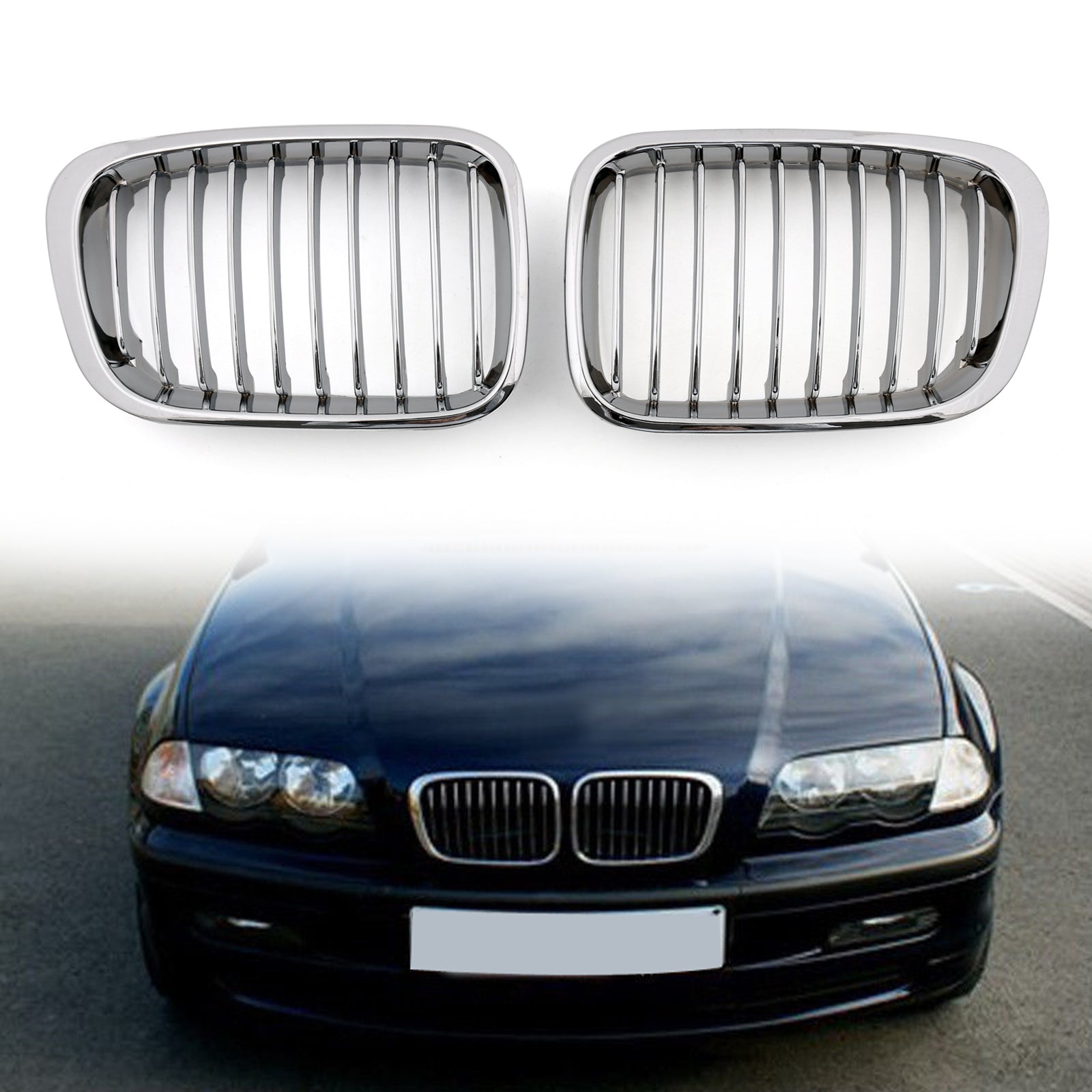 Griglia griglia griglia griglia nera per BMW E46 4 porte (1998-2001) 3 serie generica