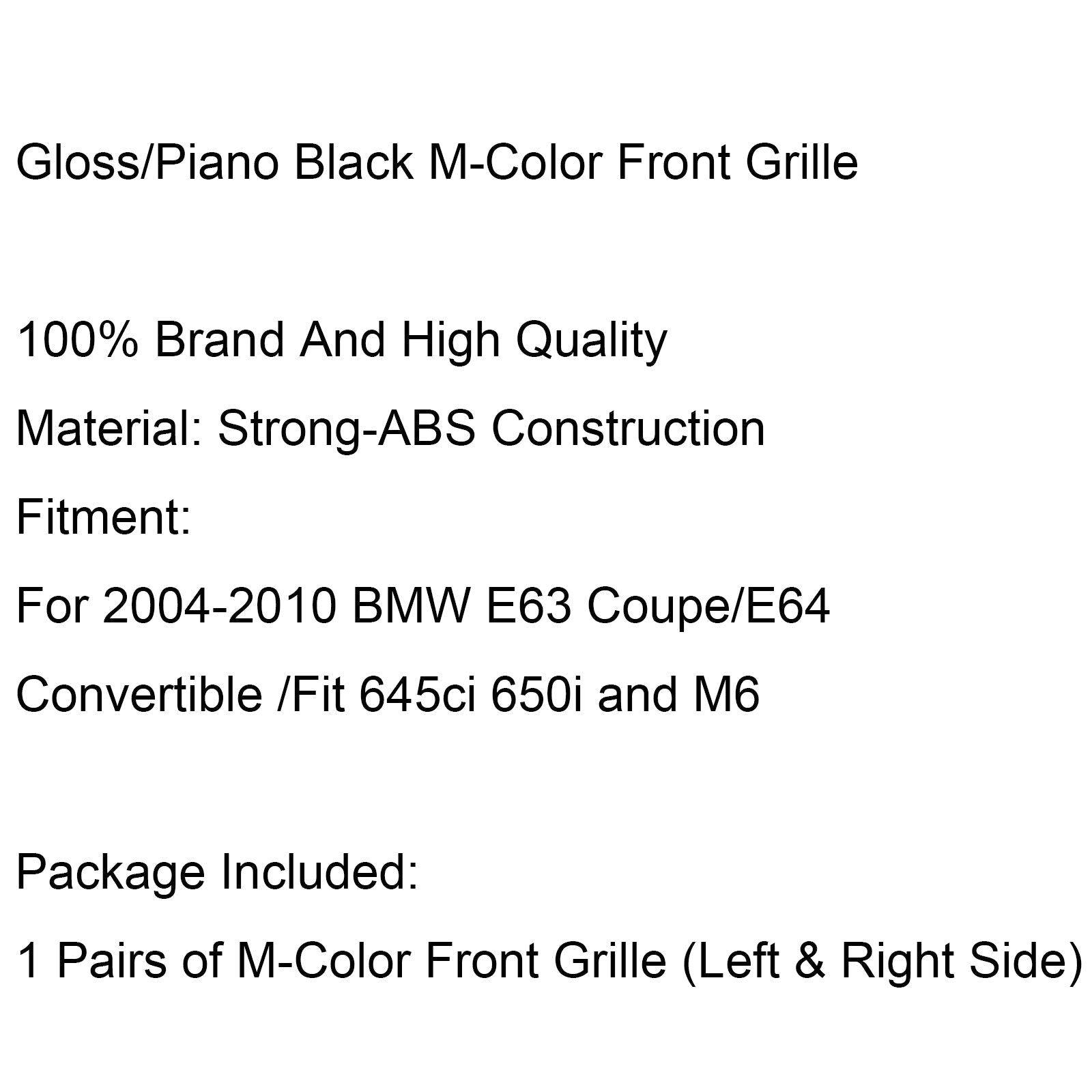 Grill przedni do BMW E63 E64 LCI M6 kabriolet coupe 630 635 rodzajowy