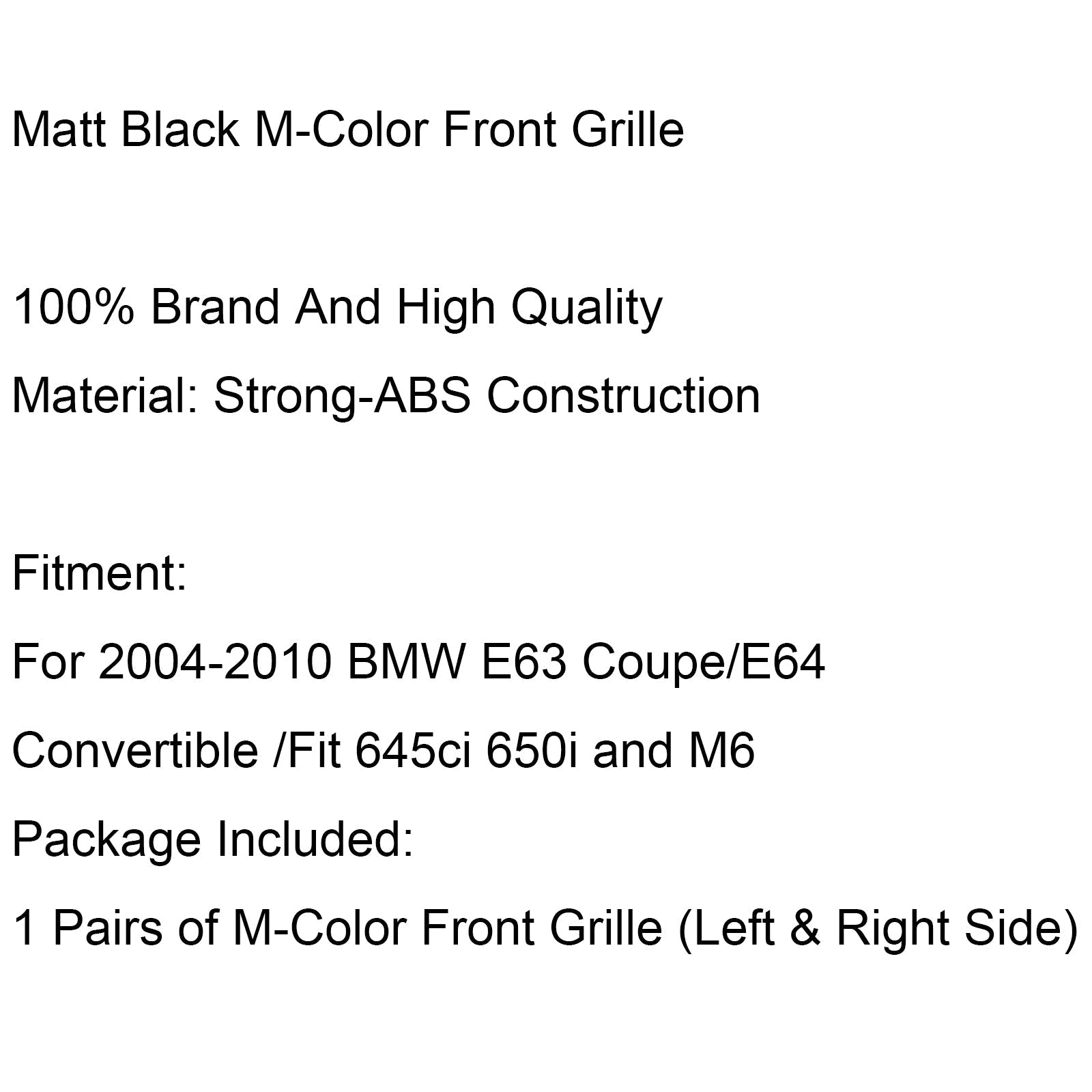 Grill przedni do BMW E63 E64 LCI M6 kabriolet coupe 630 635 rodzajowy