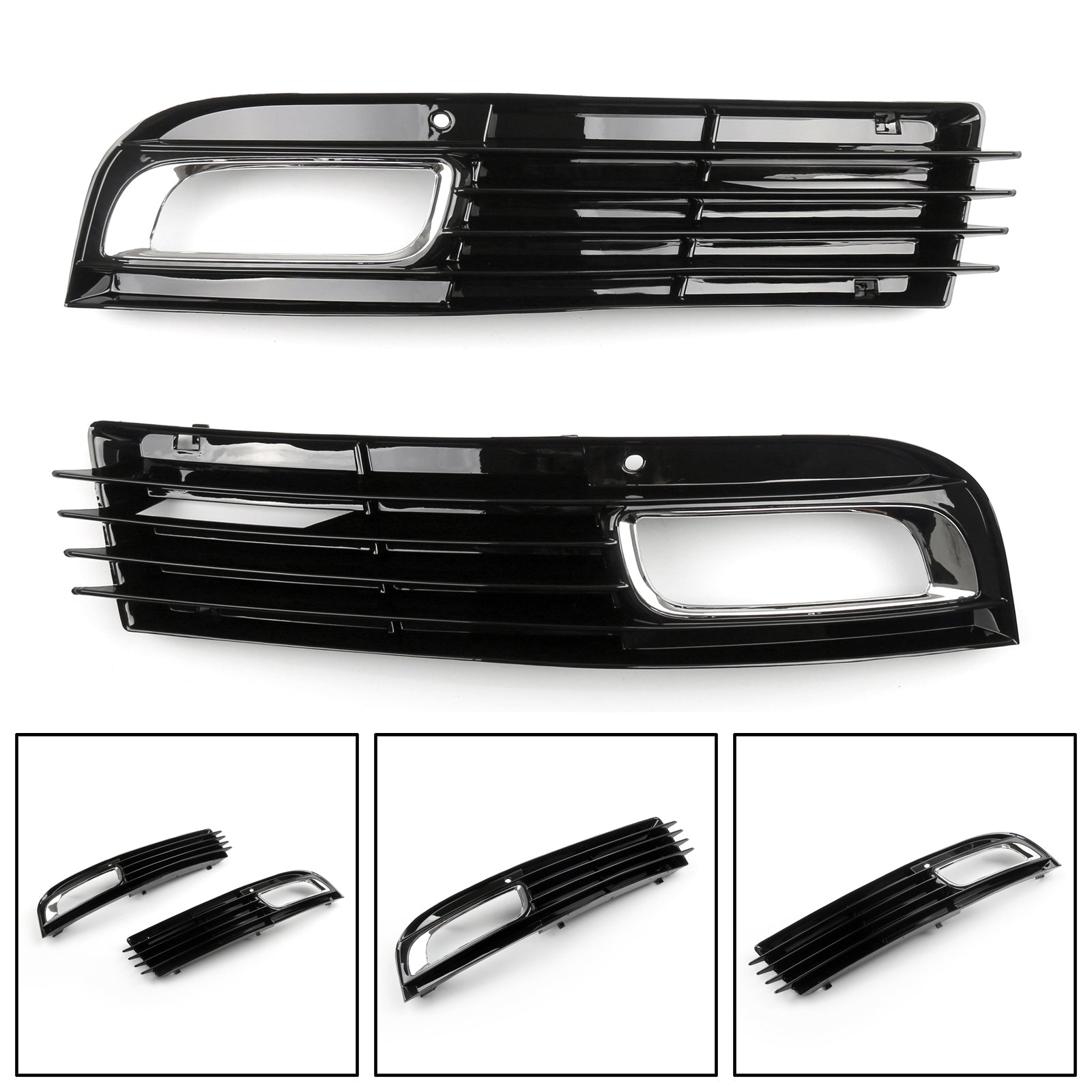 2008-2010 Audi A8 (Quattro) D3 ABS Grila inferiore per le luci della nebbia con Chrome