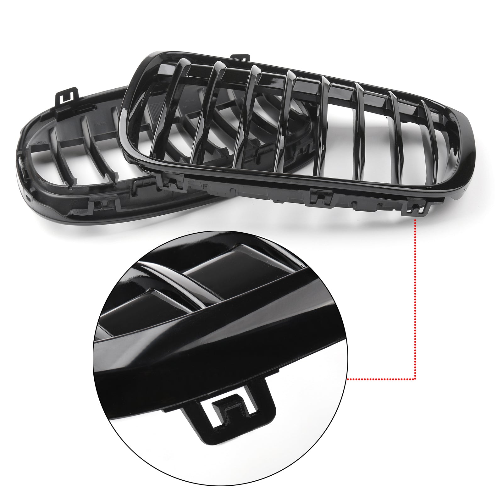 Nov par sprednjih rešetk za BMW 2016+ F48 F49 X1 X-Series Black Generic