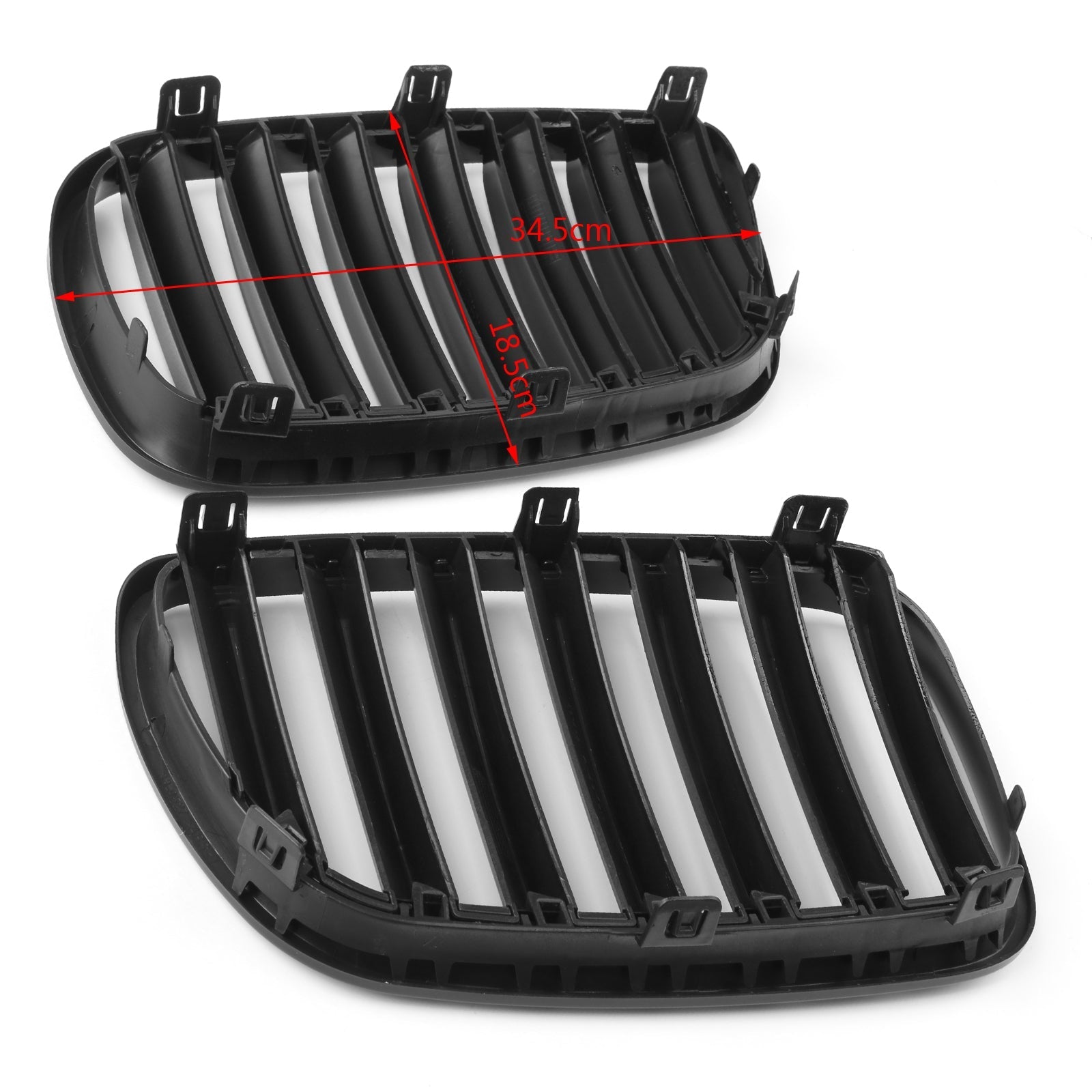 1 paio di griglie del paraurti anteriore nero per BMW E83 X3 LCI Facelift 2007-2010 Generico