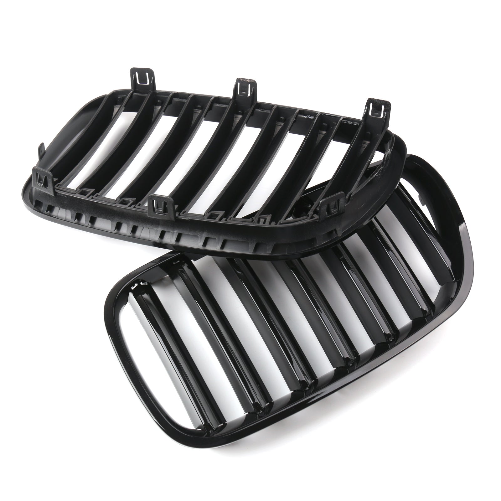 1 paio di griglie del paraurti anteriore nero per BMW E83 X3 LCI Facelift 2007-2010 Generico