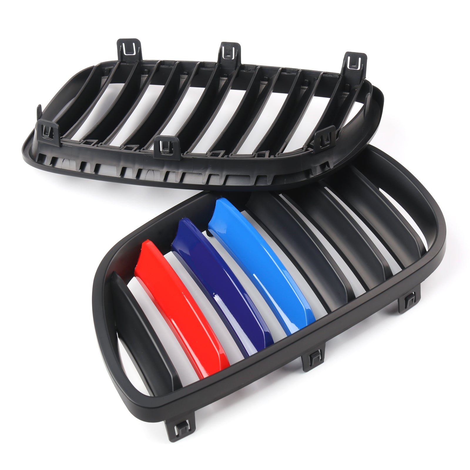 1 paio di griglie del paraurti anteriore nero per BMW E83 X3 LCI Facelift 2007-2010 Generico