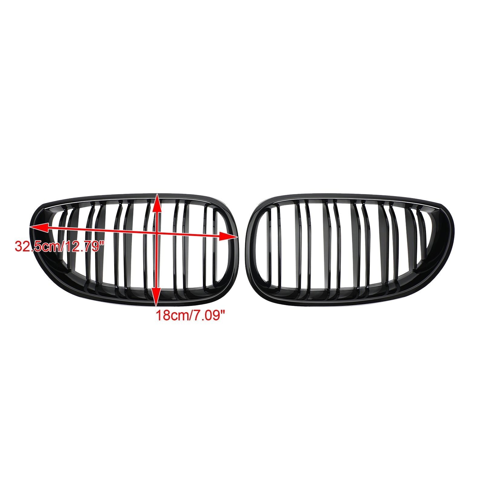 Griglia paraurti anteriore per BMW E60 E61 M5 520i 530i Gloss Black generico 2004-2009