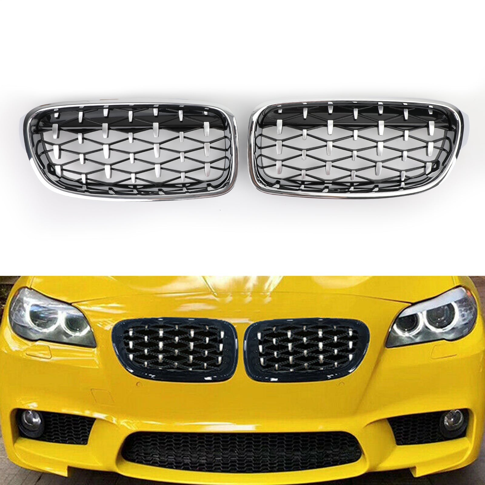 Rejillas delanteras de diamante para BMW F30 328i 335i 2012-2016 genérico