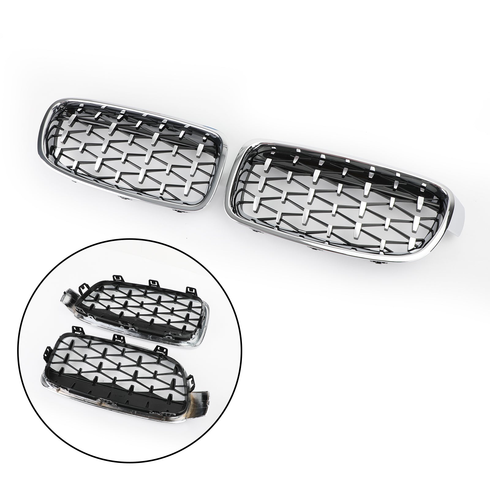 Rejillas delanteras de diamante para BMW F30 328i 335i 2012-2016 genérico