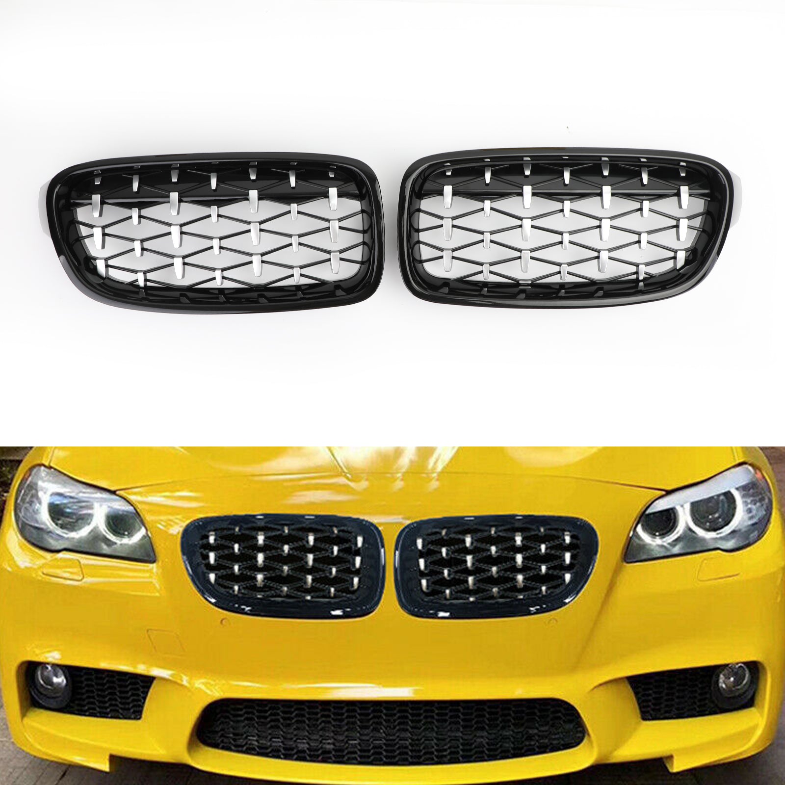 Rejillas delanteras de diamante para BMW F30 328i 335i 2012-2016 genérico