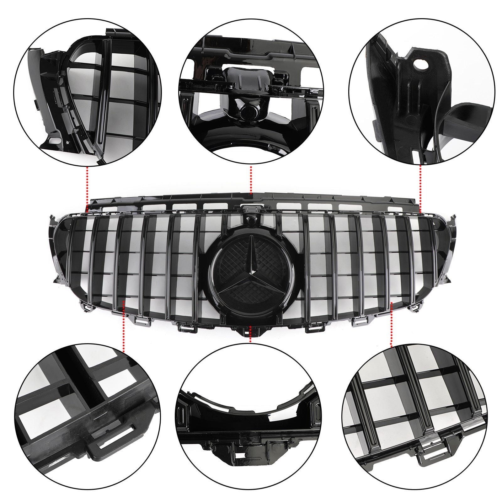 W213 E-Class AMG 2016-2019 Benz Calandre de rechange avec caméra générique