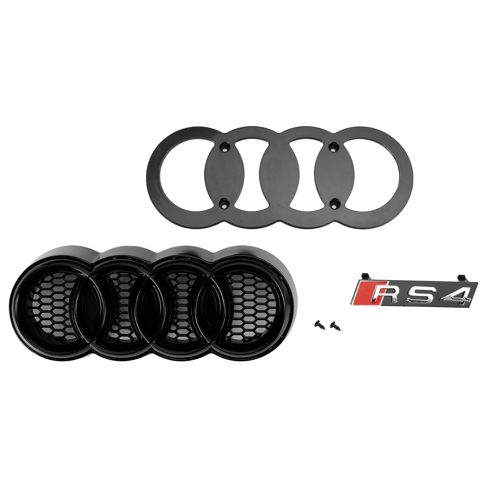 Audi A4 S4 2013-2016 Grille de calandre de pare-chocs avant style RS4 noir brillant