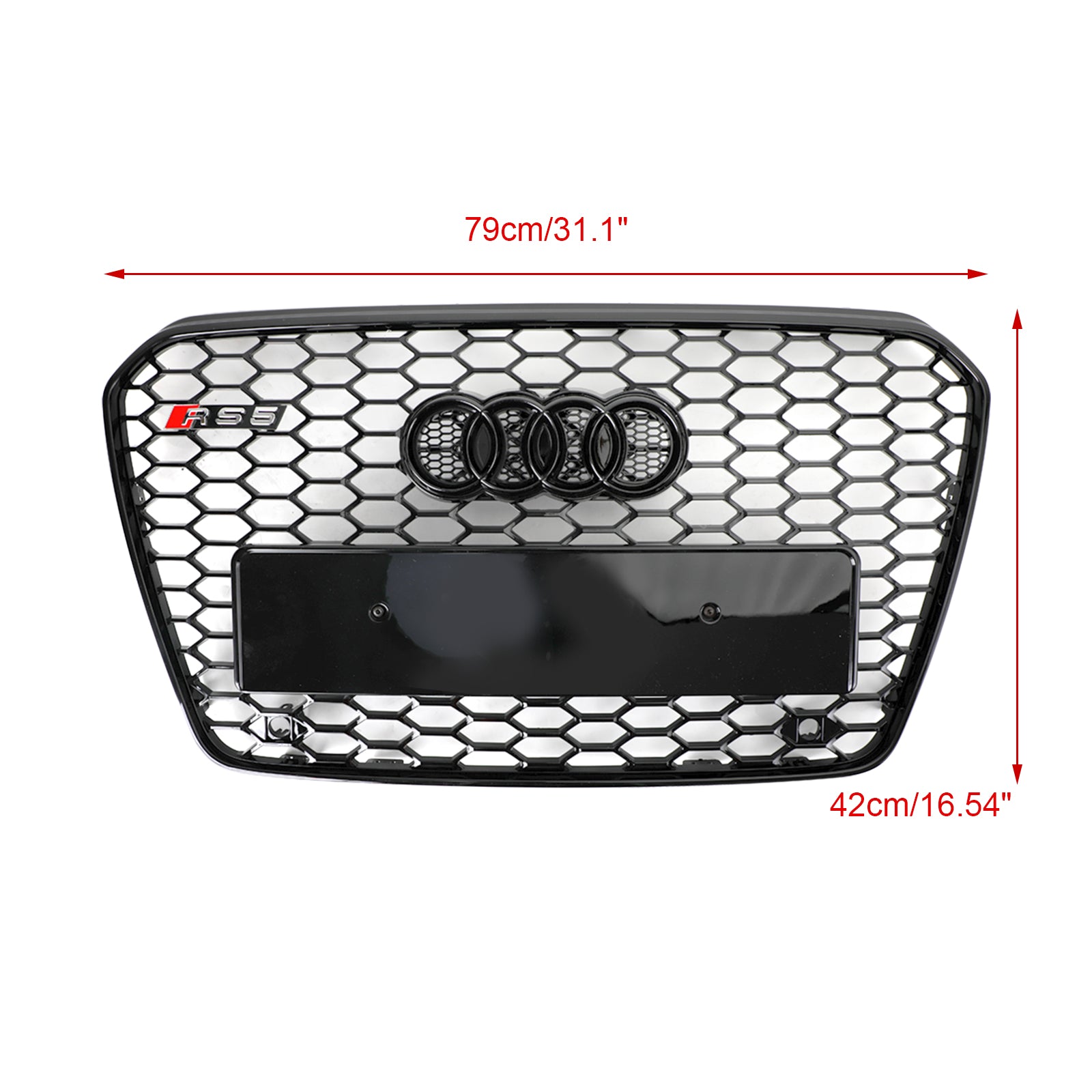 Grille de pare-chocs avant en maille nid d'abeille Style RS5 pour Audi A5 S5 B8.5 2013-2016