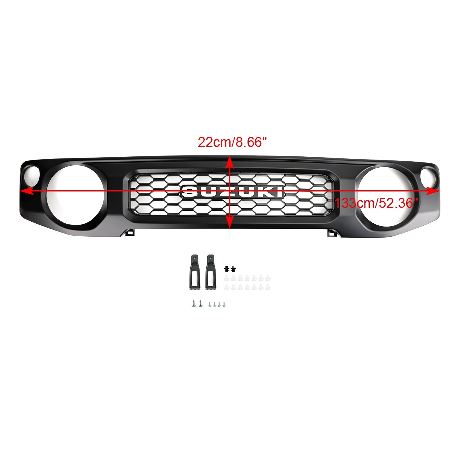 Grille de pare-chocs avant en nid d'abeille Suzuki Jimny JB74 2019-2023 Noir