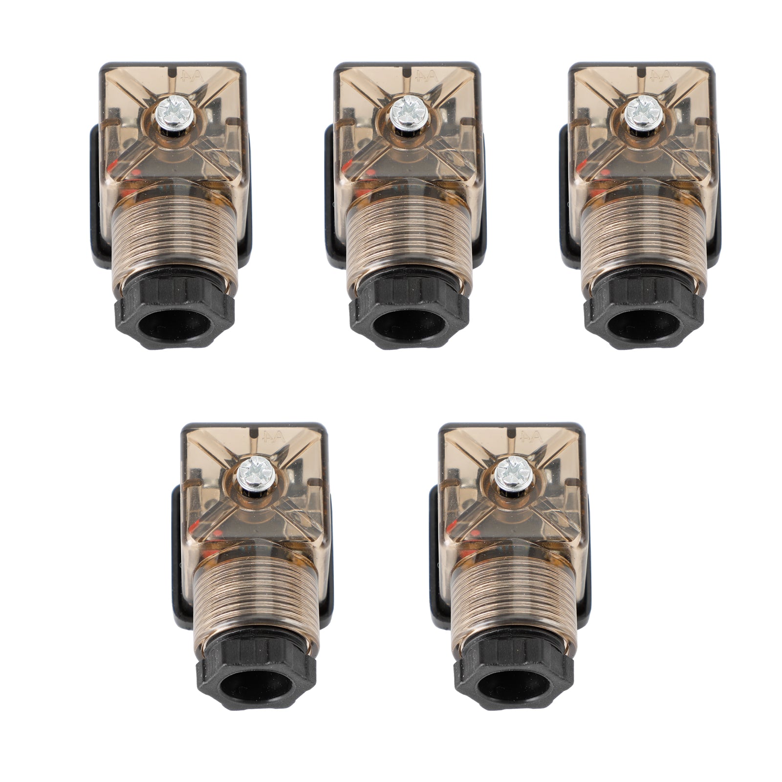 5 pièces bobine d'électrovanne transparente 4 broches connecteur de tension accessoires