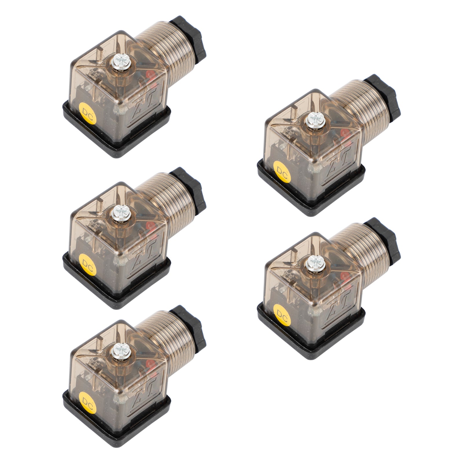 5 pièces bobine d'électrovanne transparente 4 broches connecteur de tension accessoires