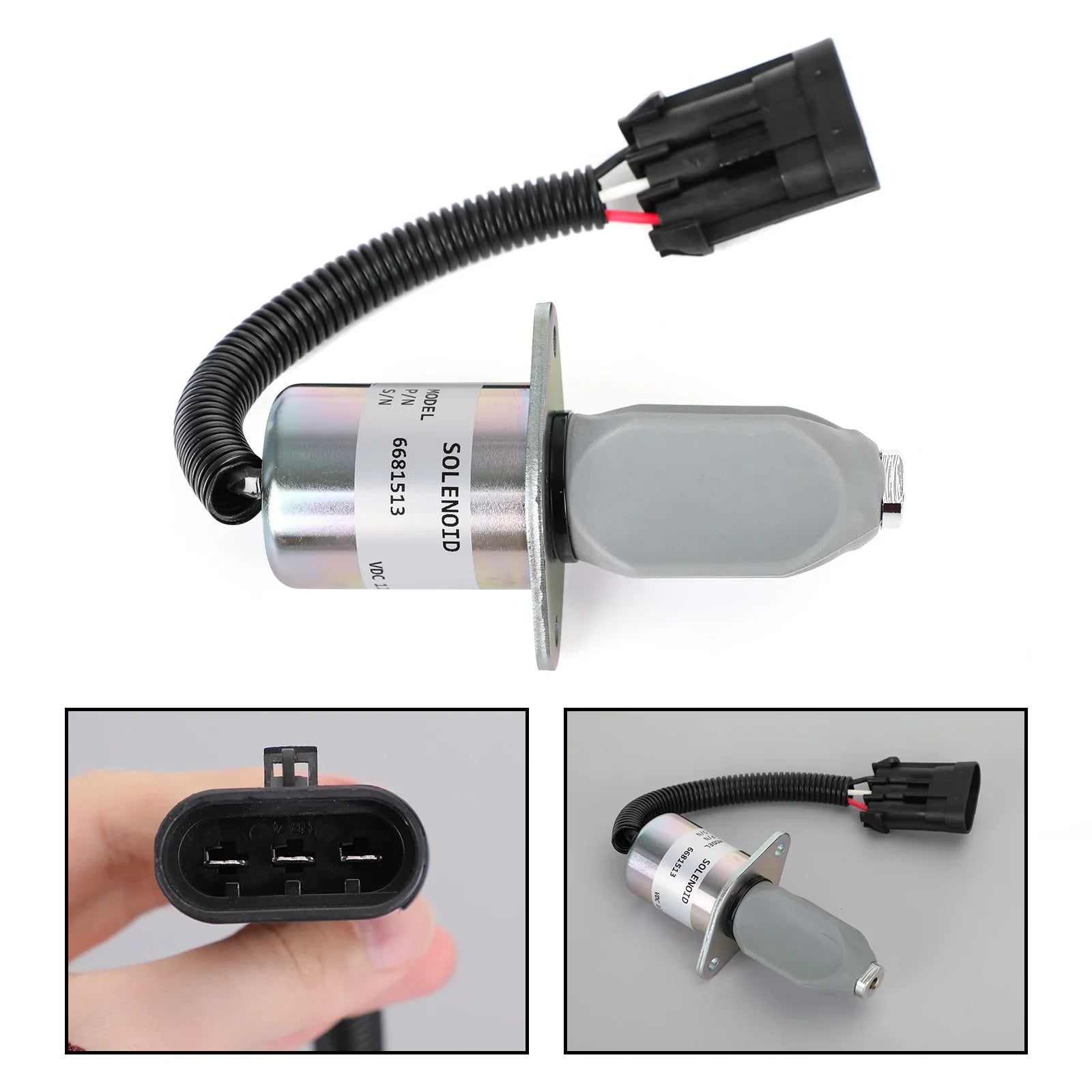 Do koparki Bobcat 325 328 331 334 Elektromagnes odcinający paliwo 6681513 12 V