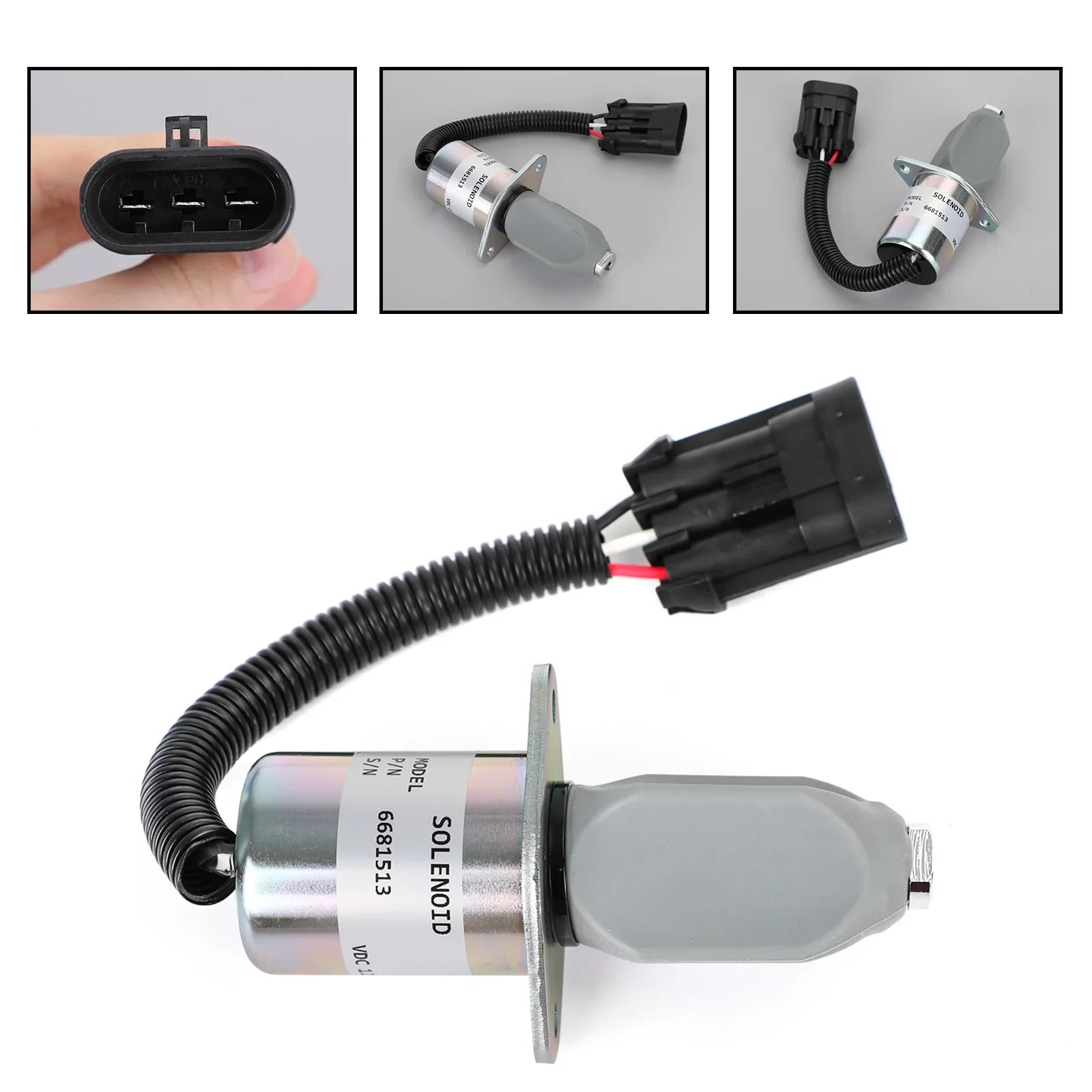 Per escavatore Bobcat 325 328 331 334 Solenoide di arresto carburante 6681513 12V