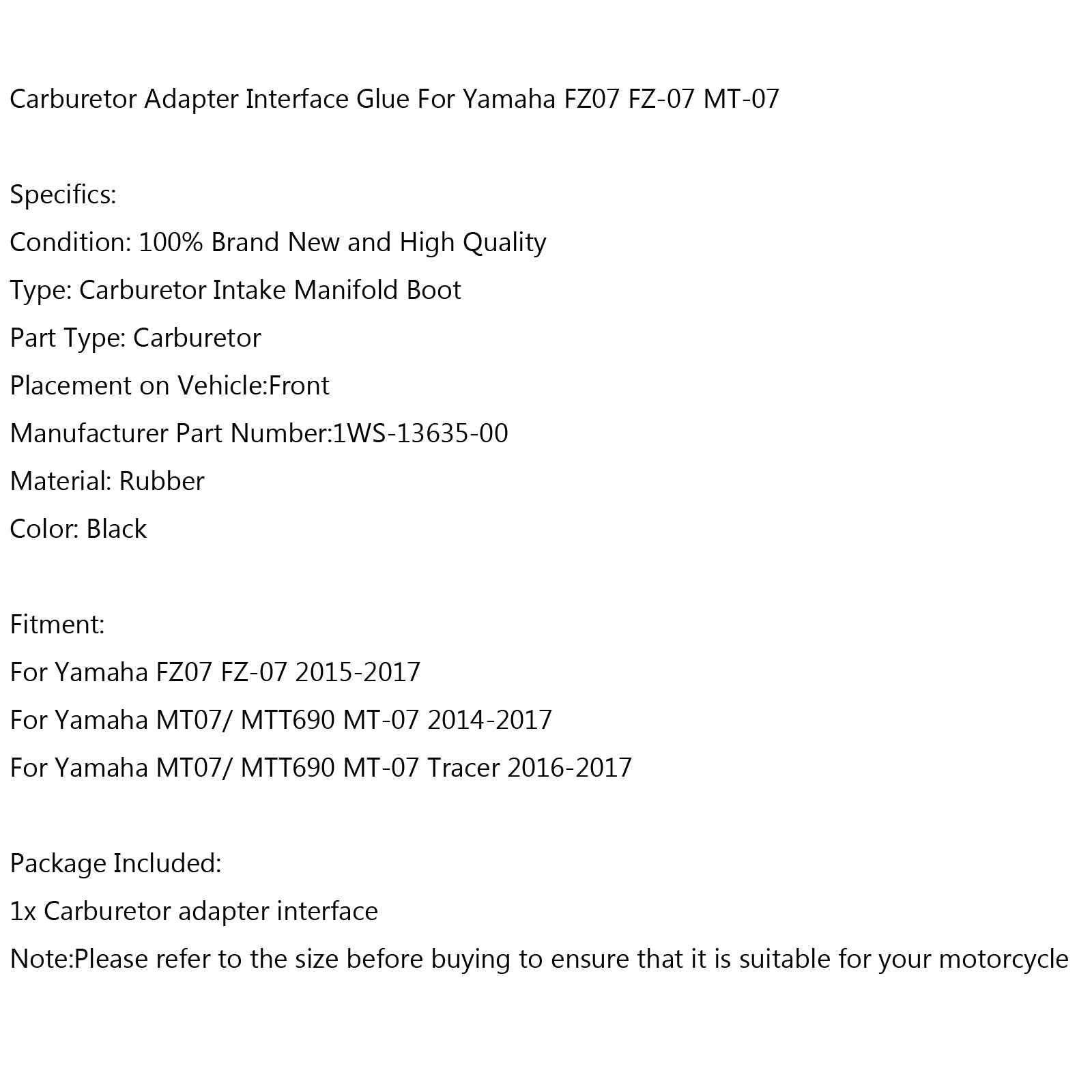 Čevelj sprejema hladilnega telesa metulja za Yamaha FZ07 FZ-07 15-17 MT-07 generic