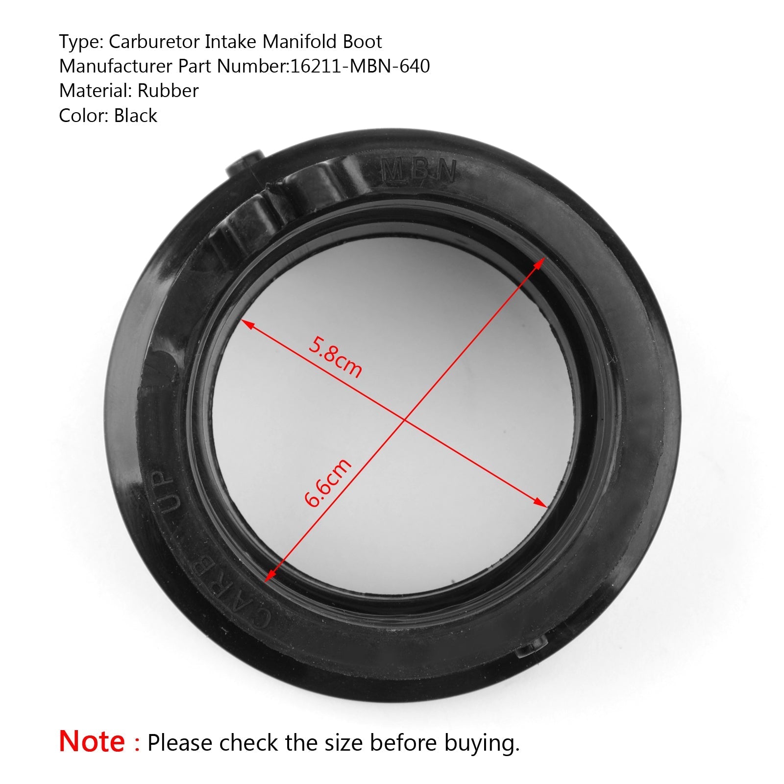 Colector de admisión de carburador para Honda XR650 XR 650 R 2000-2007 #16211-MBN-640 genérico