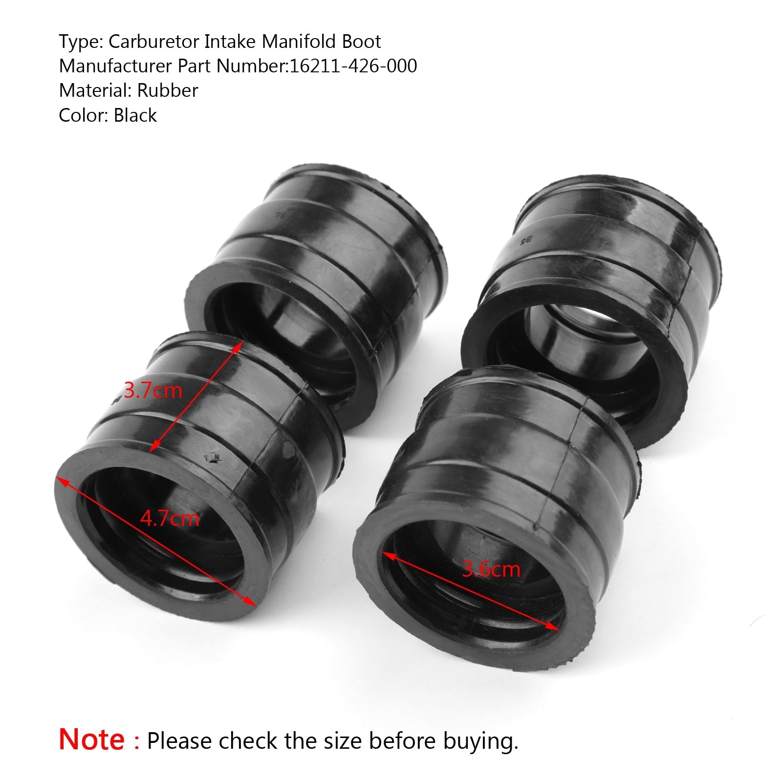 4 szt. Wspornik gaźnika kolektora dolotowego dla Honda CB650 RC03 1979-1982 Generic