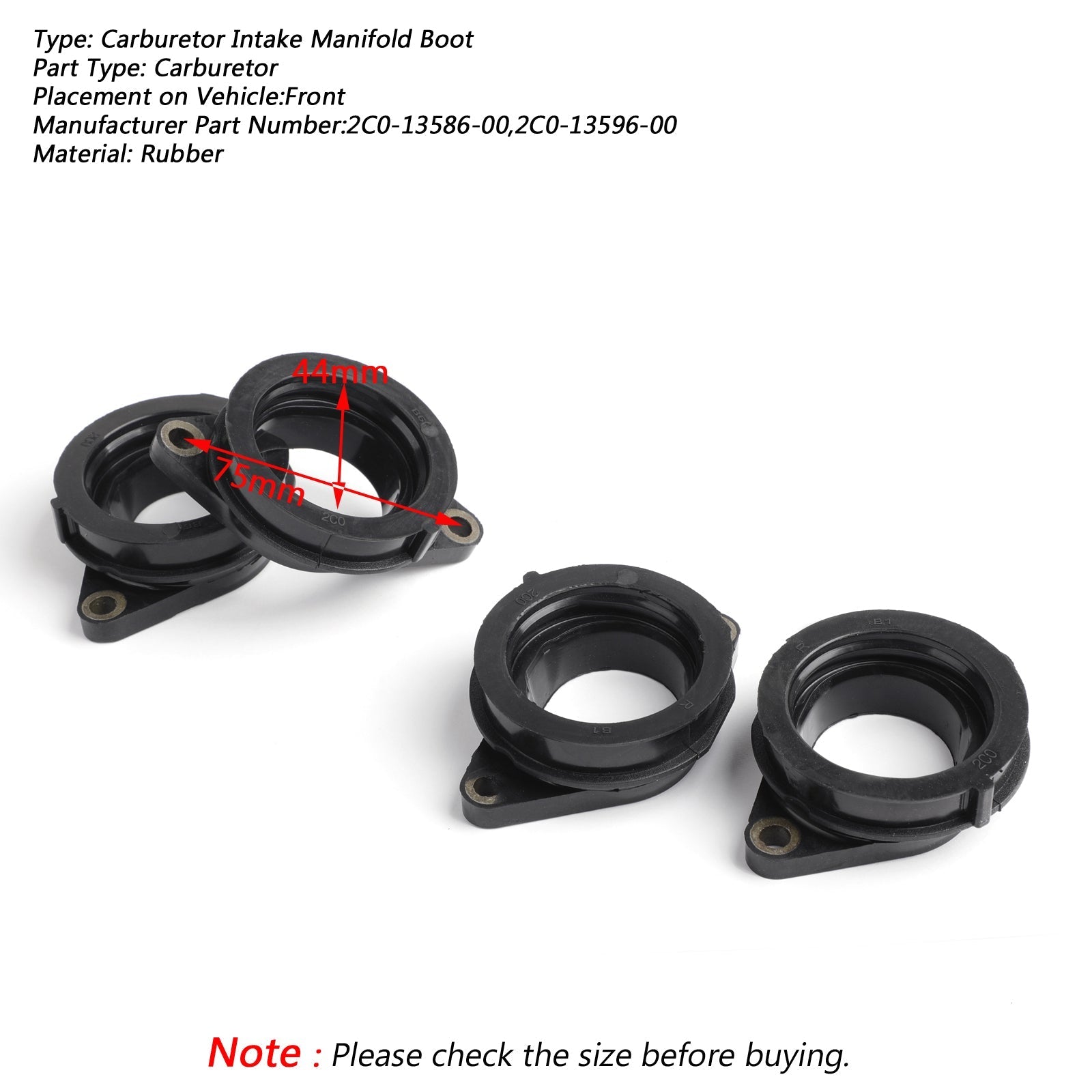 Rubberen gasklephuis inlaatspruitstukhoes voor Yamaha YZF R6 YZF600 R6 2006-2017 Generiek