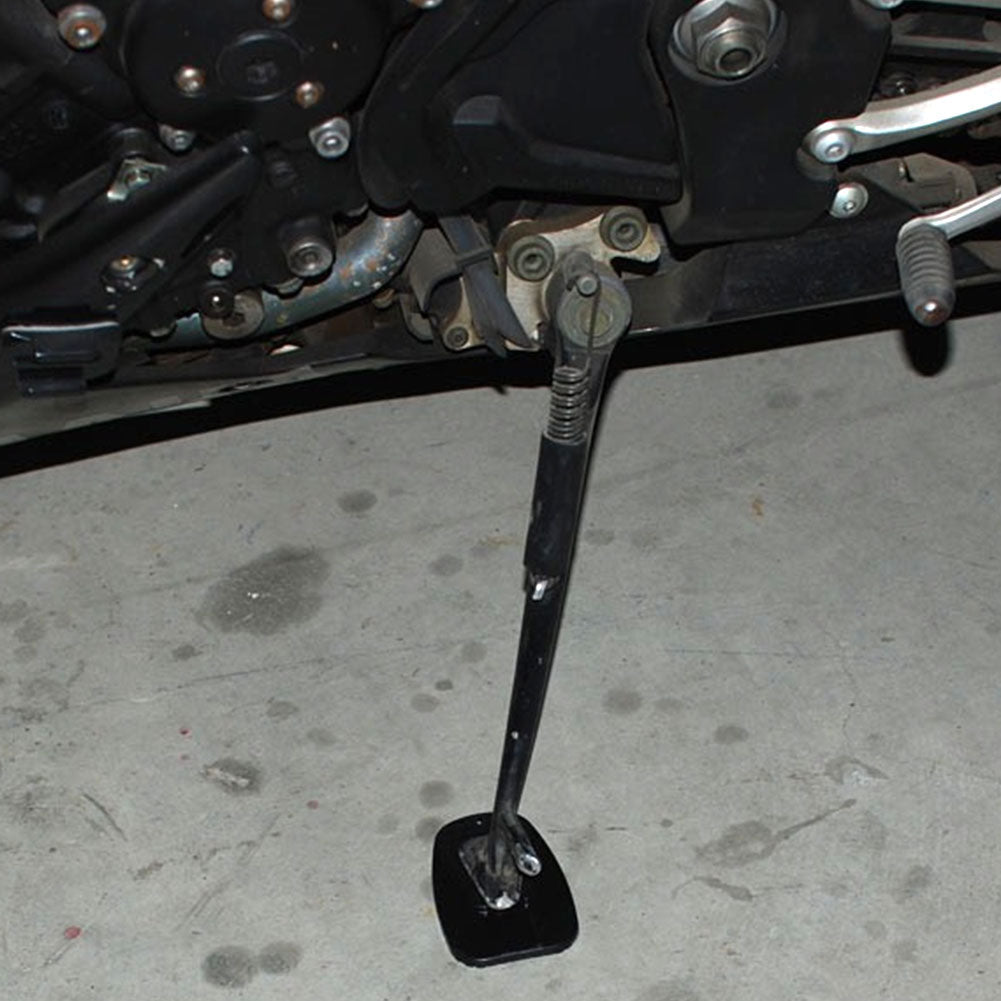 Placa de soporte de motocicleta de plástico de repuesto, almohadilla de soporte de motorista, color negro genérico