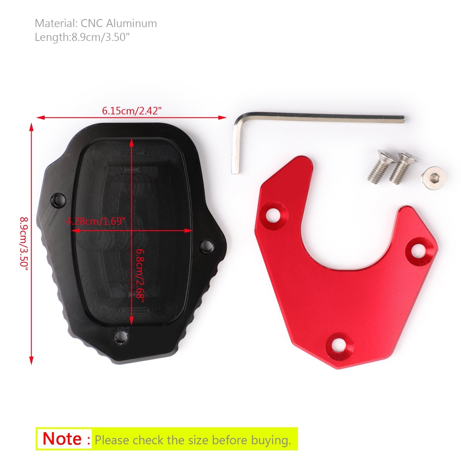 1X béquille béquille latérale extension agrandisseur pad pour HONDA CRF250 RALLY 17-19 générique