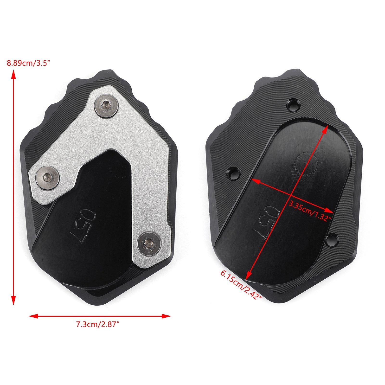 Motorcycle CNC Zijstandaard Uitbreiding Kickstand Vergroter Plaat voor BMW F750GS 2018-2019 Generiek