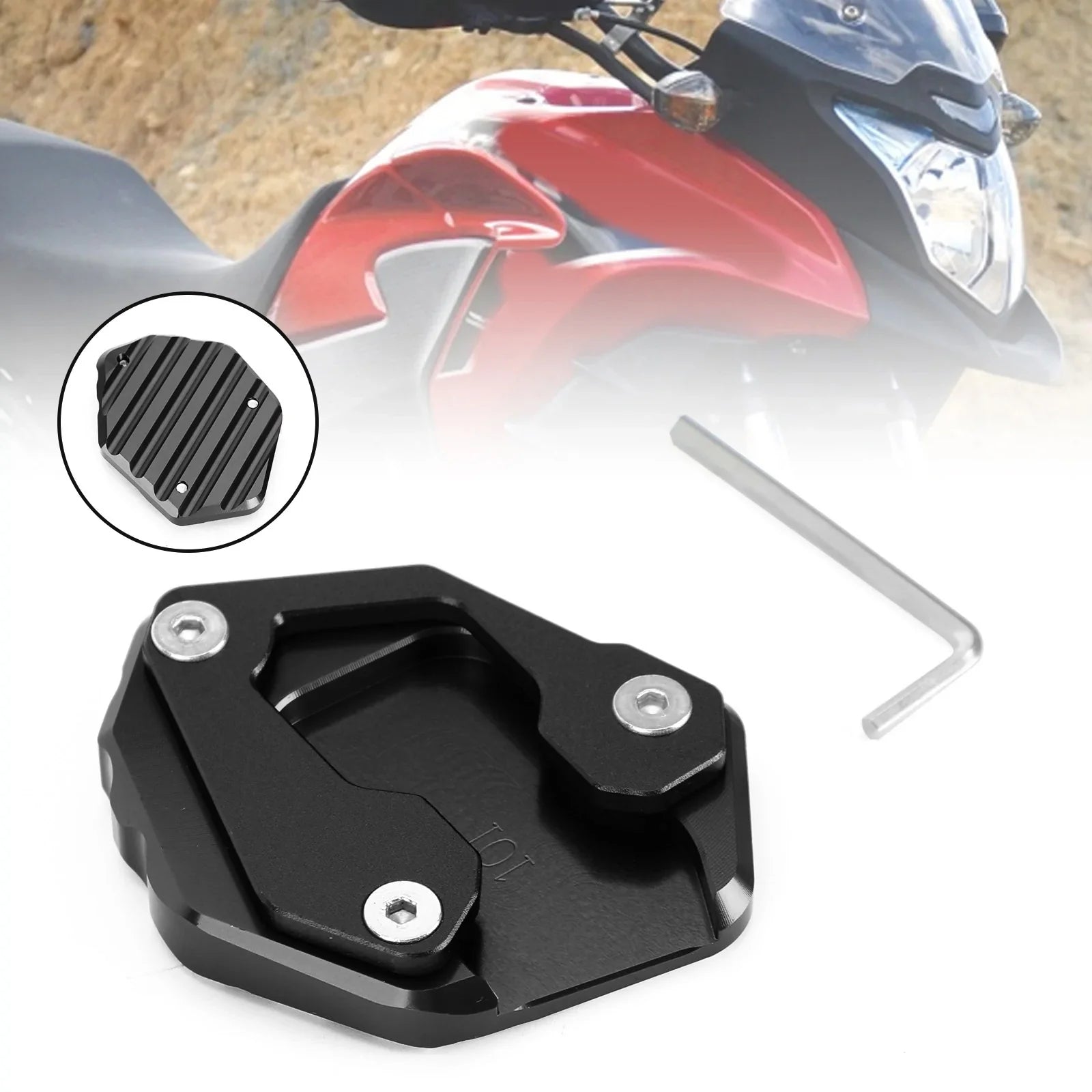 Placa de ajuste de almohadilla de agrandamiento de Kickstand para Yamaha MT-09 MT 09 2021 Generic