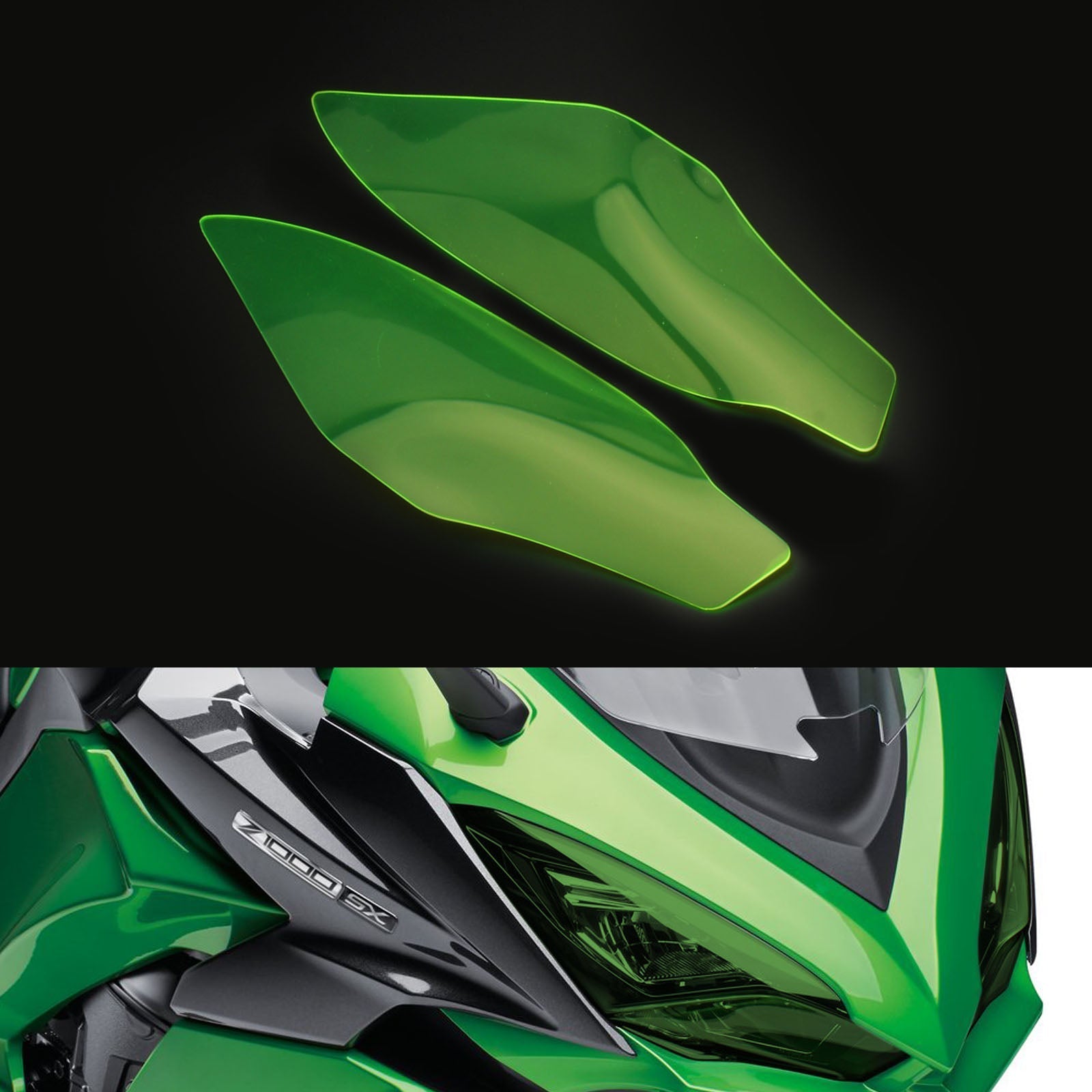 Ochrona przednich obiektywu latarni morskiej dla Kawasaki Ninja 1000 Z1000SX 17-20 Ogólny dym