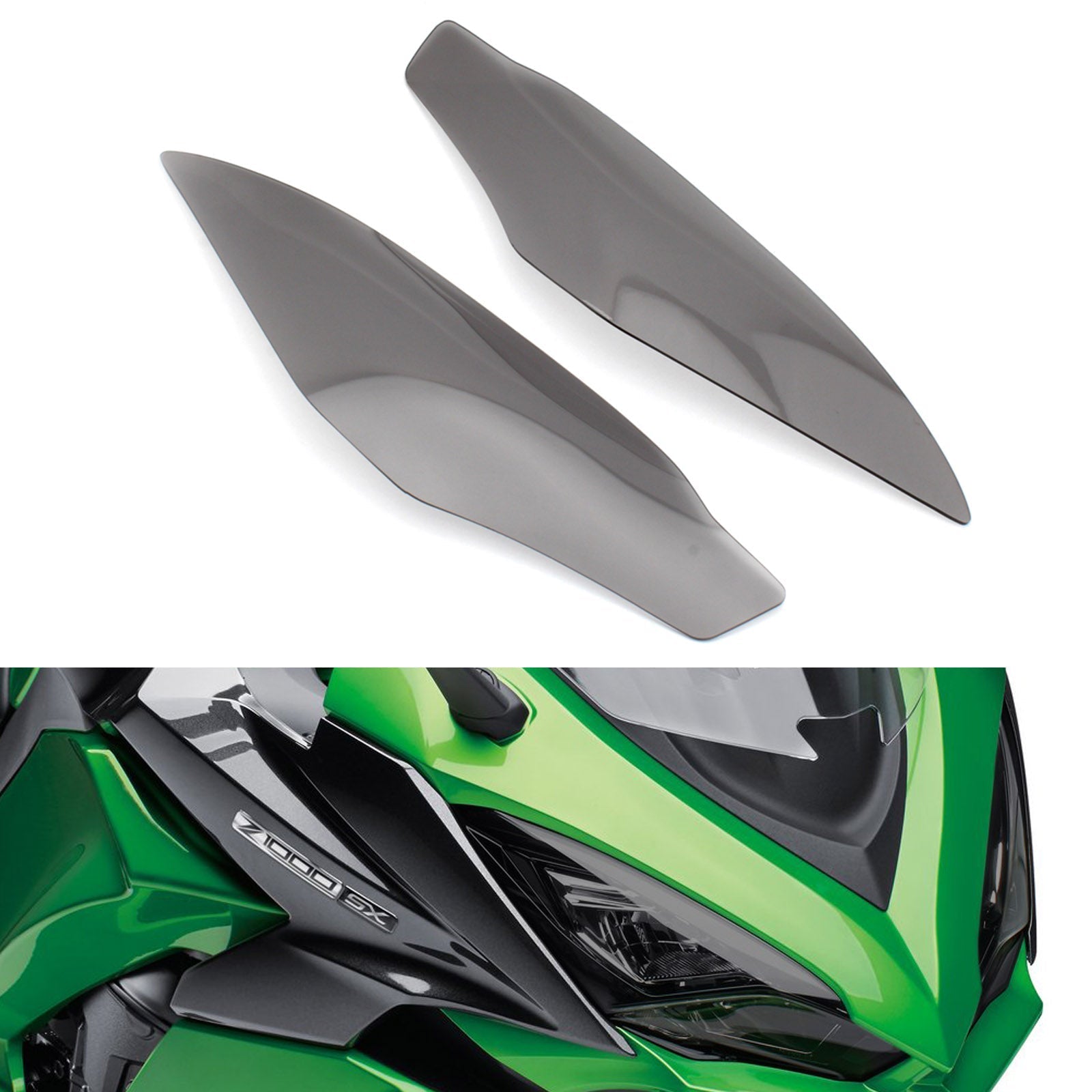 Ochrona przednich obiektywu latarni morskiej dla Kawasaki Ninja 1000 Z1000SX 17-20 Ogólny dym
