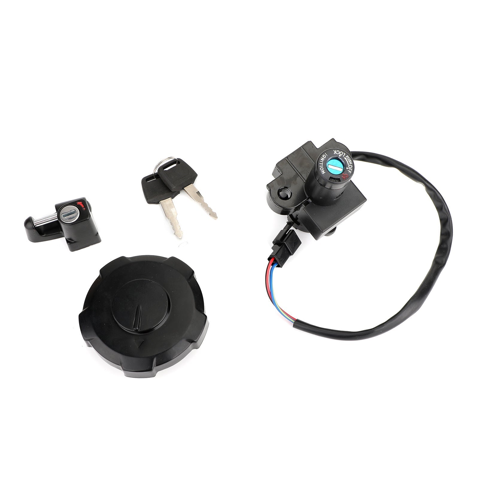 Honda XR650 XR650L 1993-2017 Interrupteur d'allumage Bouchon de gaz de carburant Jeu de clés de verrouillage de siège