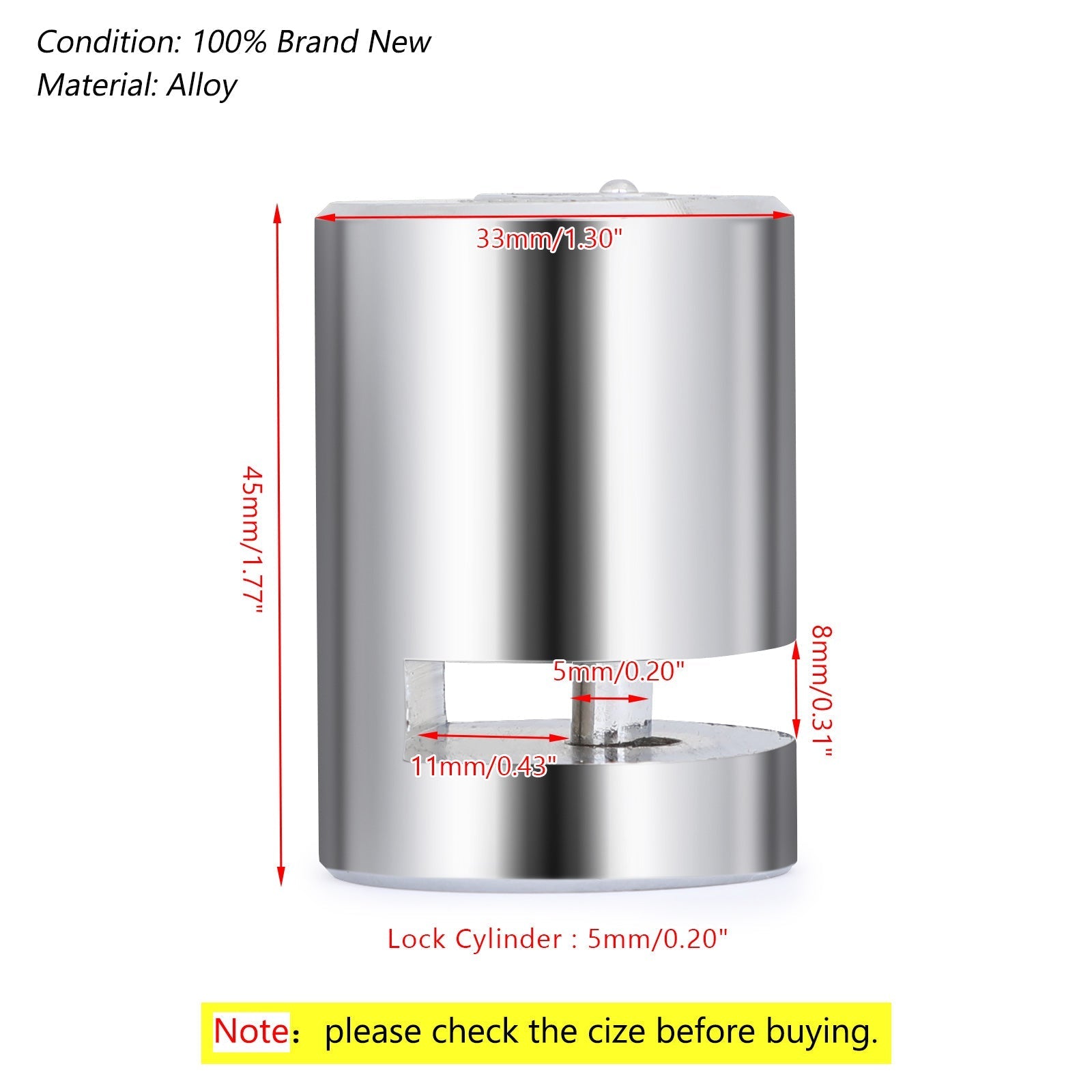 1X Moto Bici Bicicletta Scooter BLOCCO DI SICUREZZA Blocco freno a disco ruota portatile Generico