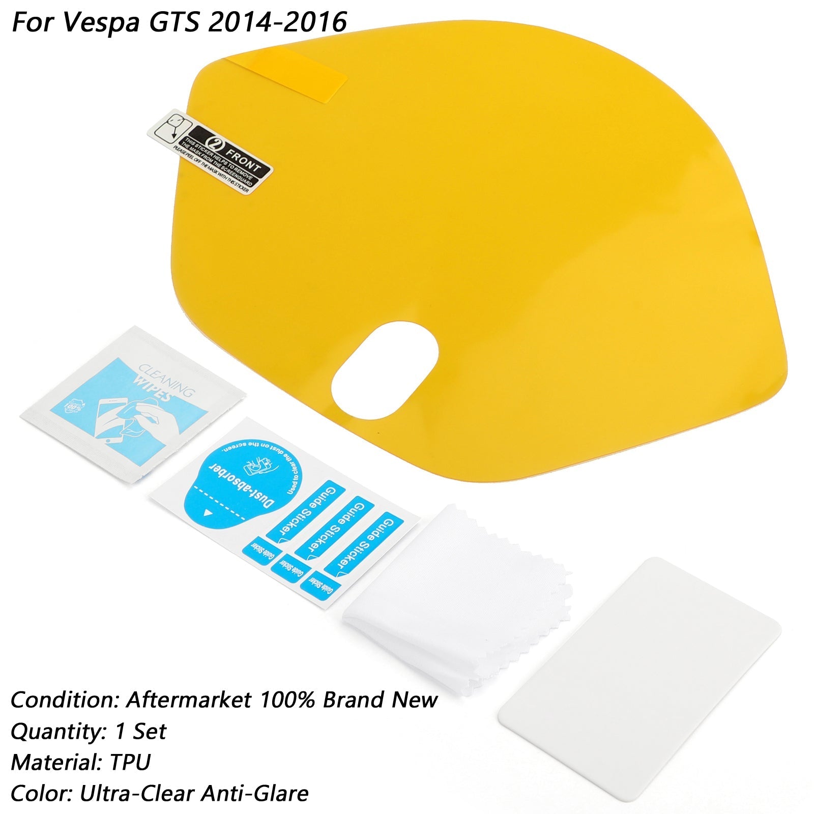 Protectores de pantalla para salpicadero de motocicleta ultra transparentes para Vespa GTS 2014-2016 genéricos