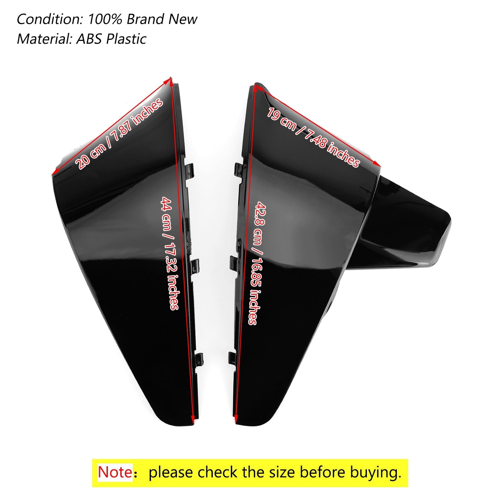 1 paire de couvercles latéraux de batterie pour Honda Shadow VT600 VLX 600 STEED400 1988-1998 générique