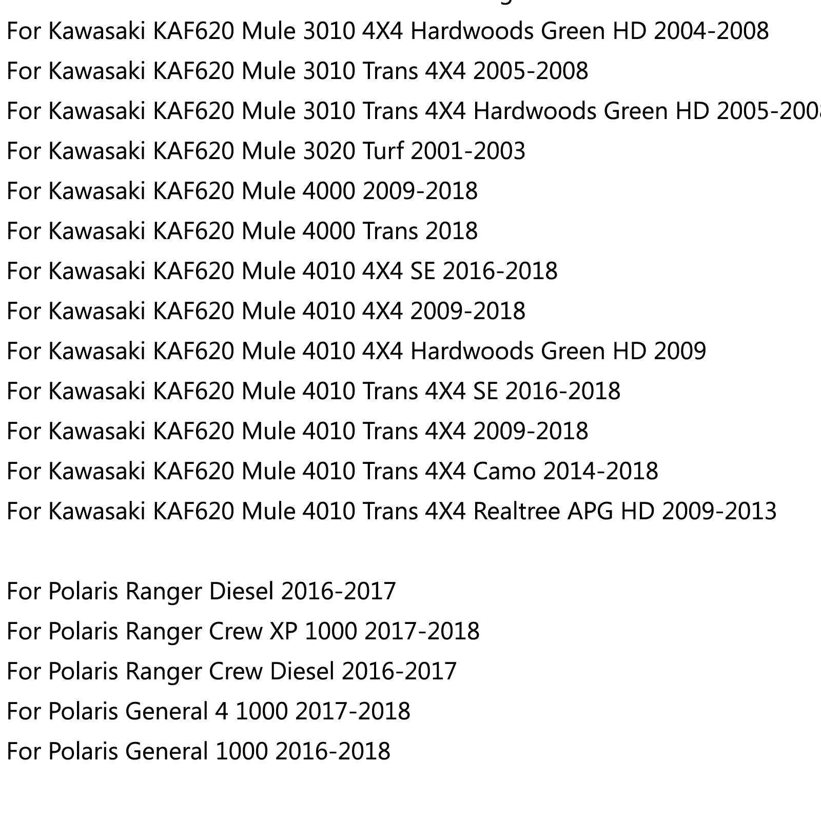 Vetohihna 59011-1053 Kawasaki KAF540 Mule 2010 KAF620 Mule 3010 3020 4010 Generic