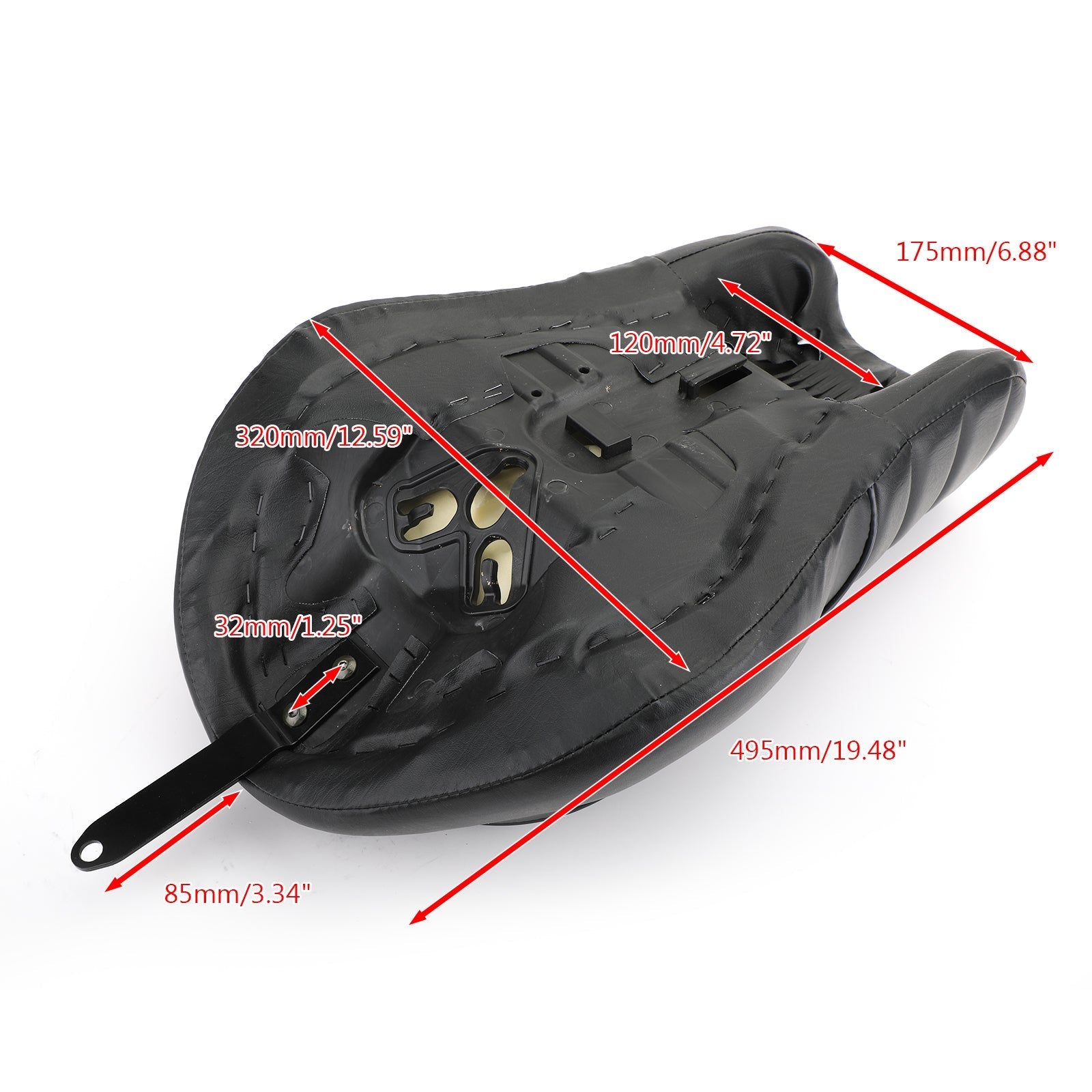 Moottoripyörän etu-solo-ajoneuvon satula Sportster Iron 883 XL883N 2016-2019 Genericille