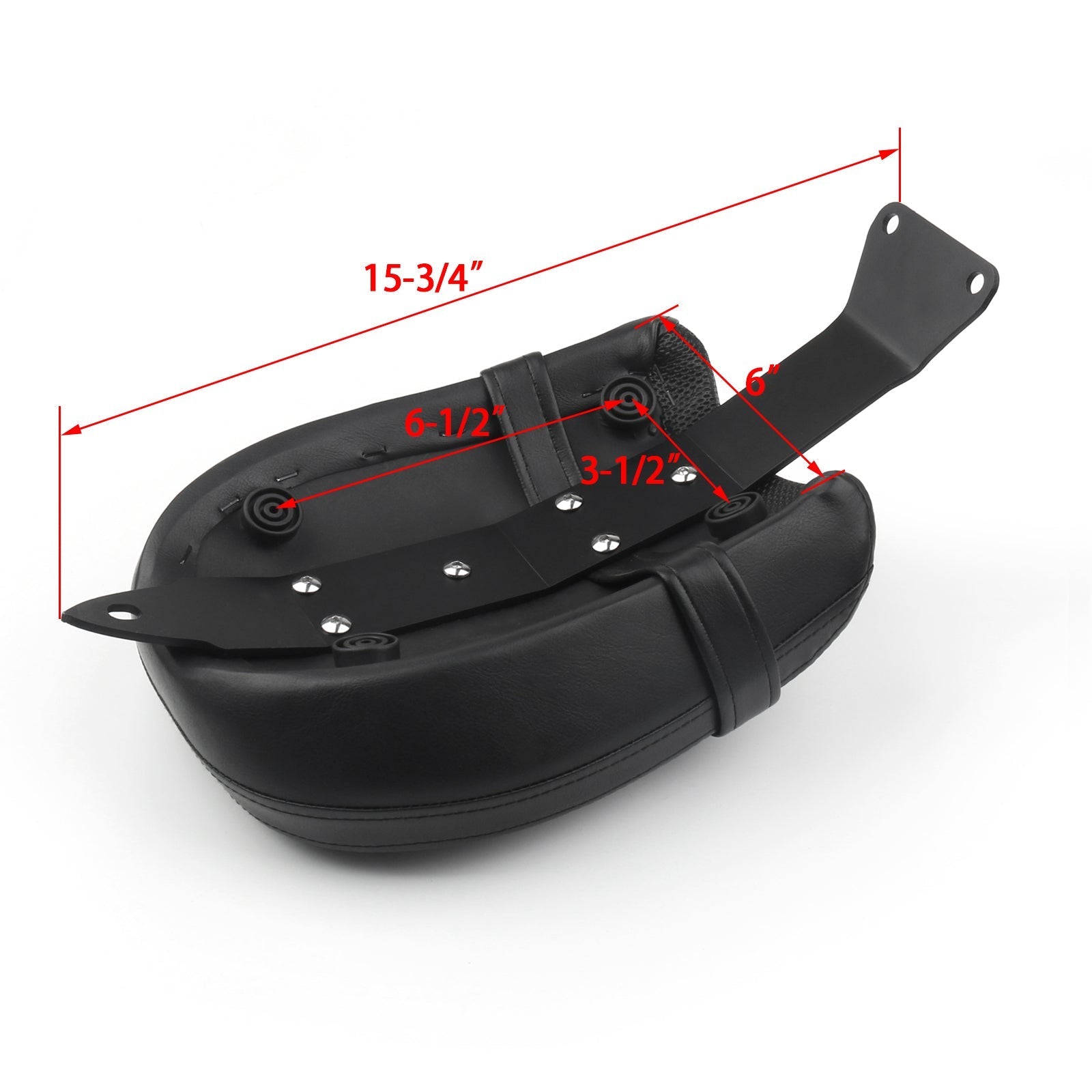 Asiento con cojín trasero de cuero negro para modelos genéricos Victory Octane 2017