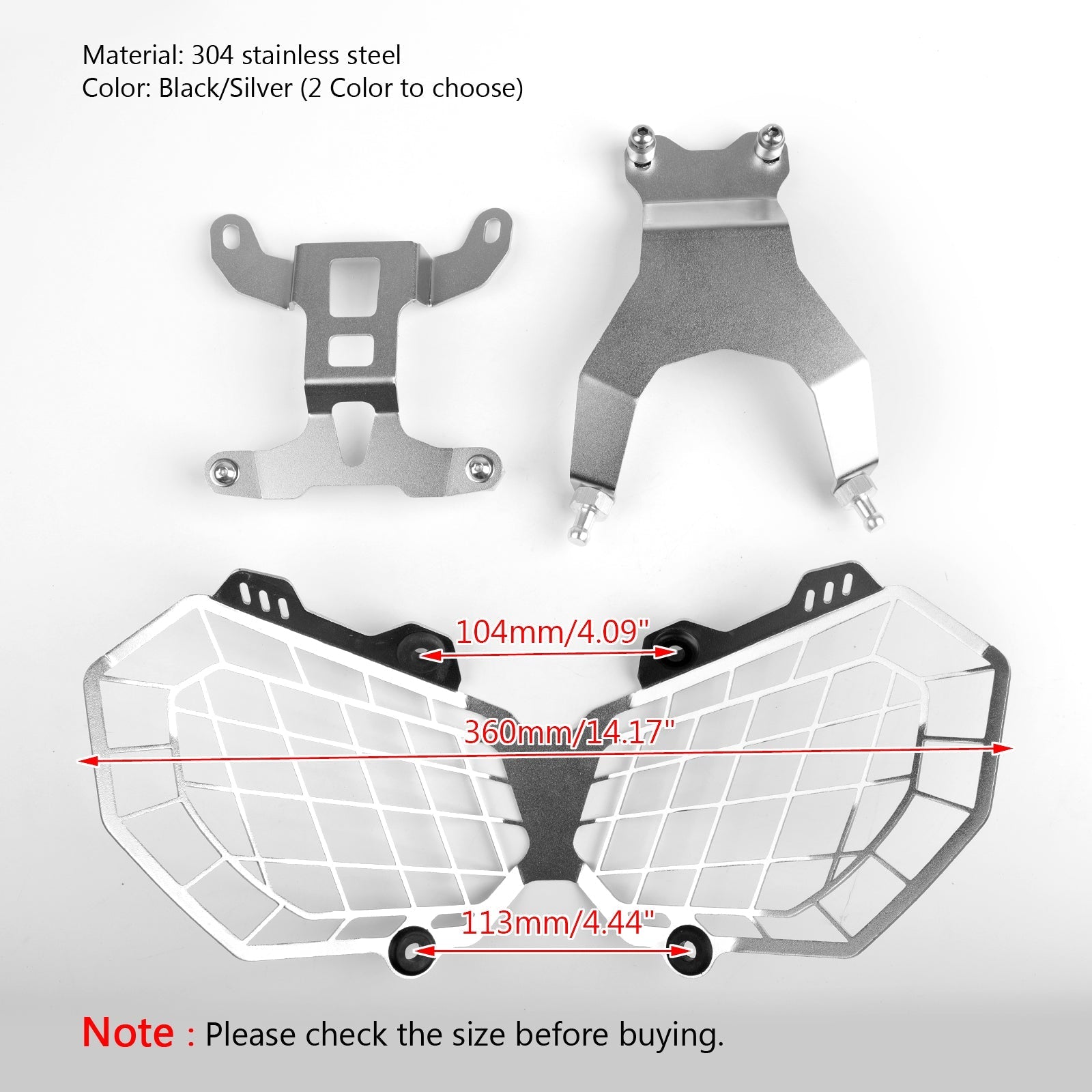 Protecteur de grille de protection de phare pour HONDA CRF1000L AFRICA TWIN 2016-2018 générique