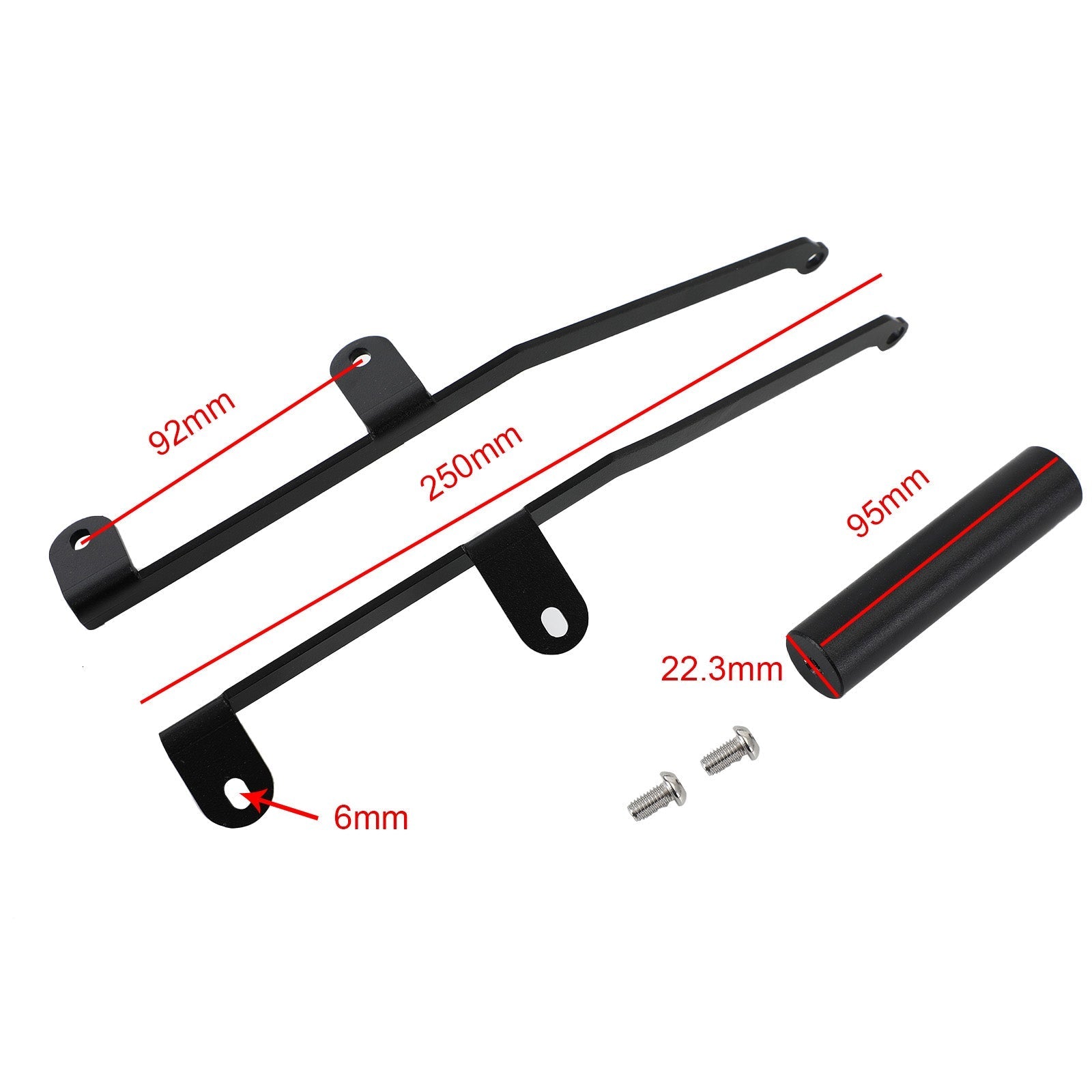 Älypuhelimen/GPS-kiinnitysteline mustaan tuulilasiin Honda NC750X 16-2020