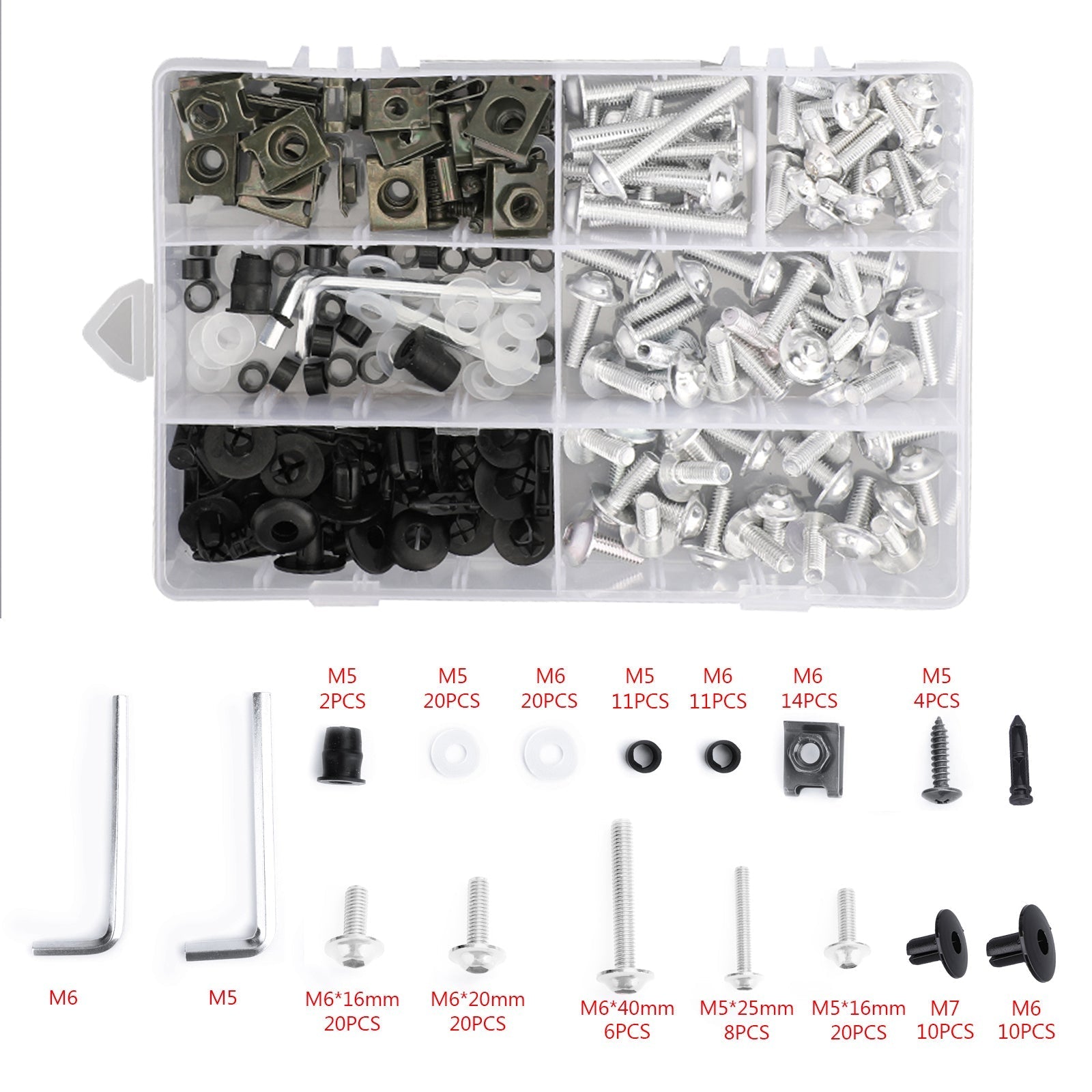 Kit complet de carénage boulons vis carrosserie pour Yamaha YZF R6 R1 R3 R25 FZ07 FZ09 générique